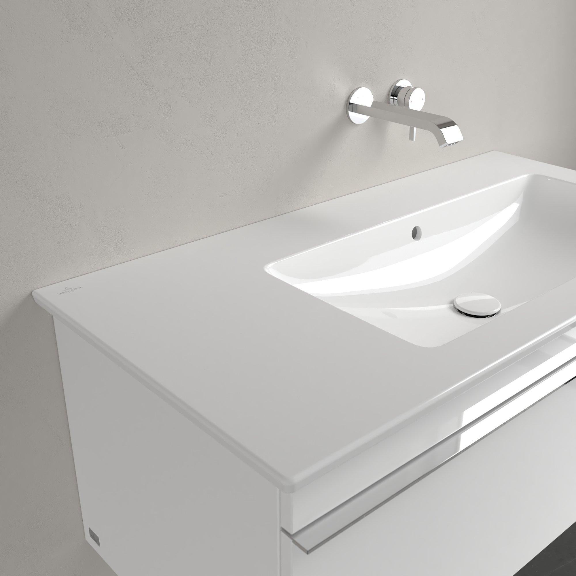 Villeroy & Boch Venticello Meubelwastafel - wasbak rechts zonder kraangat - 100x50cm - overloop - wit - 4134R301 - Afbeelding 10