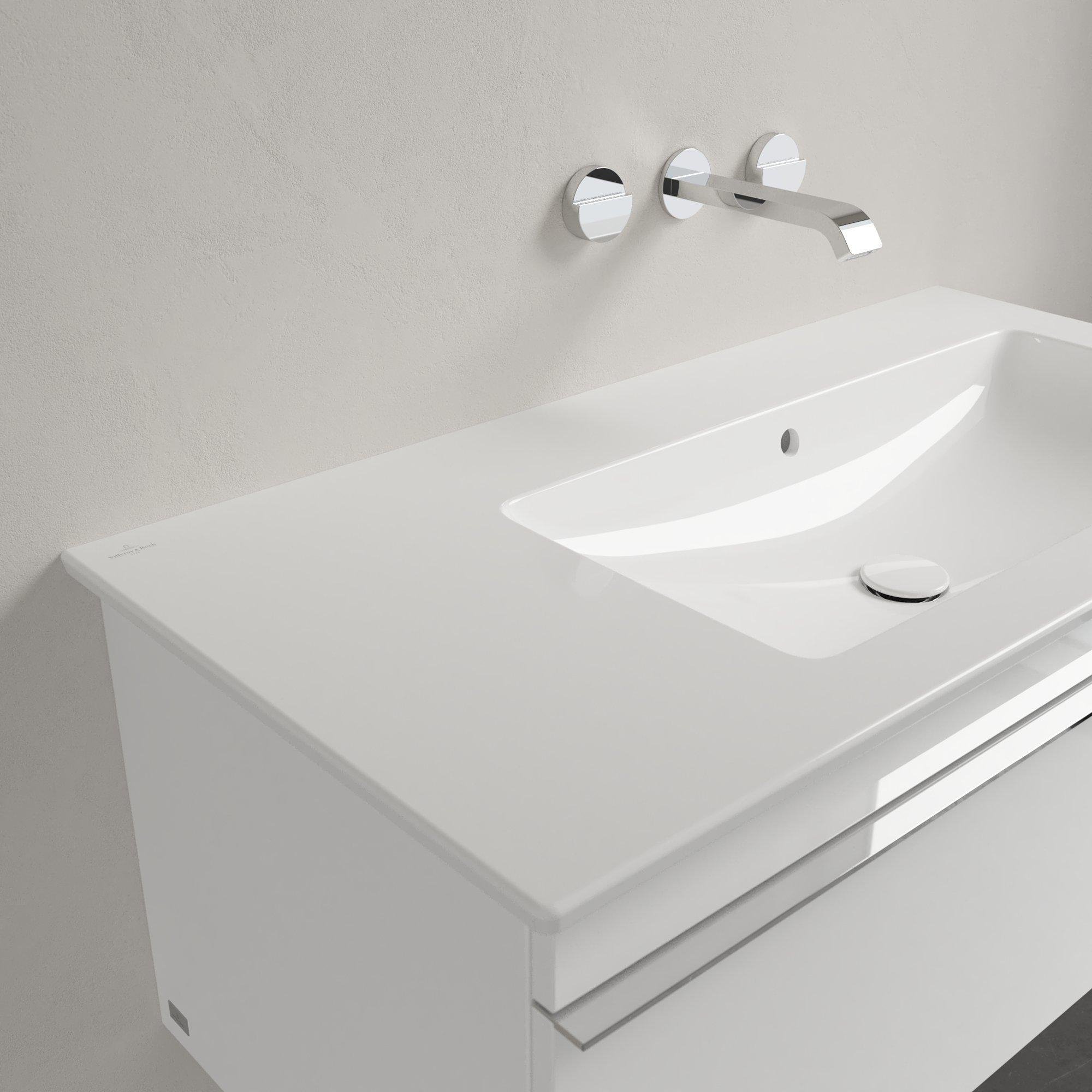 Villeroy & Boch Venticello Meubelwastafel - wasbak rechts zonder kraangat - 100x50cm - overloop - ceramic - wit - 4134r3r1 - Afbeelding 6
