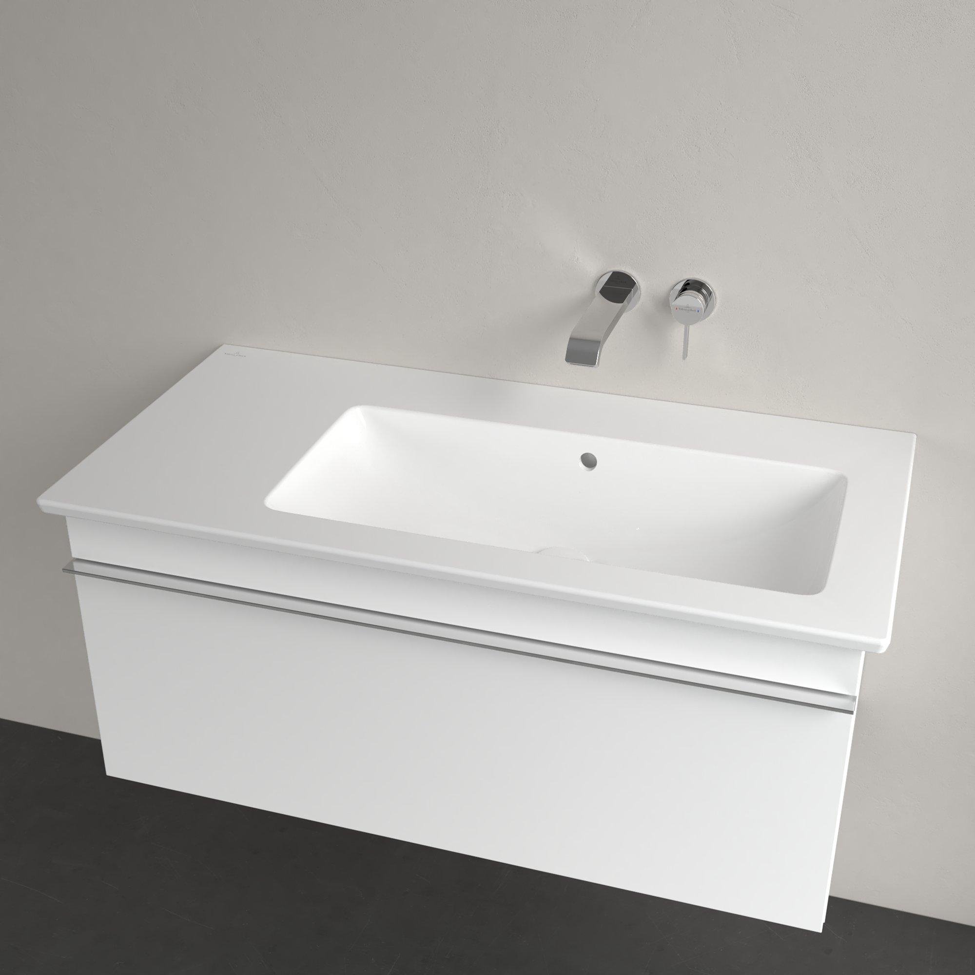 Villeroy & Boch Venticello Meubelwastafel - wasbak rechts zonder kraangat - 100x50cm - overloop - ceramic - wit - 4134r3r1 - Afbeelding 10