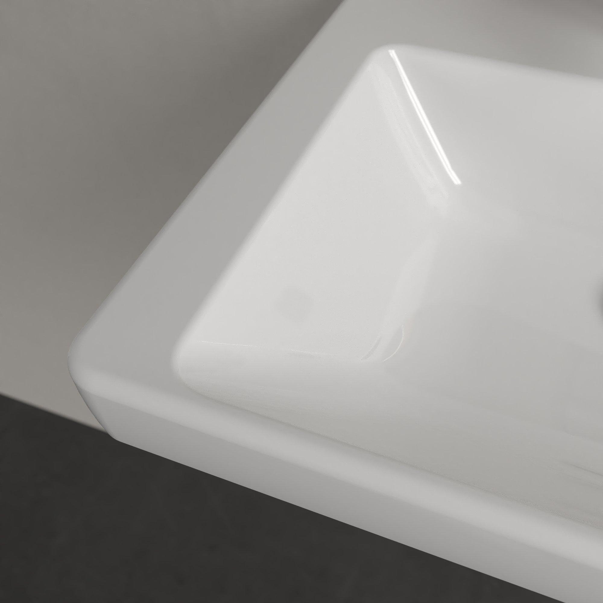 Villeroy & Boch Subway 3.0 fontein 50x40x14.5cm - met 1 kraangat en overloopgat Wit Ceramic+ - 437050R1 - Afbeelding 8