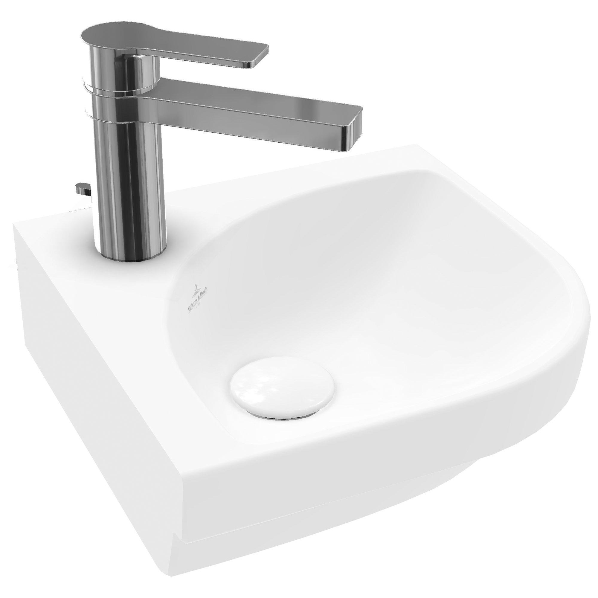 Villeroy & Boch Subway 3.0 hoekfontein 32cm - 1 kraangat zonder overloop Ceramic+ stone white - 437146rw - Afbeelding 2