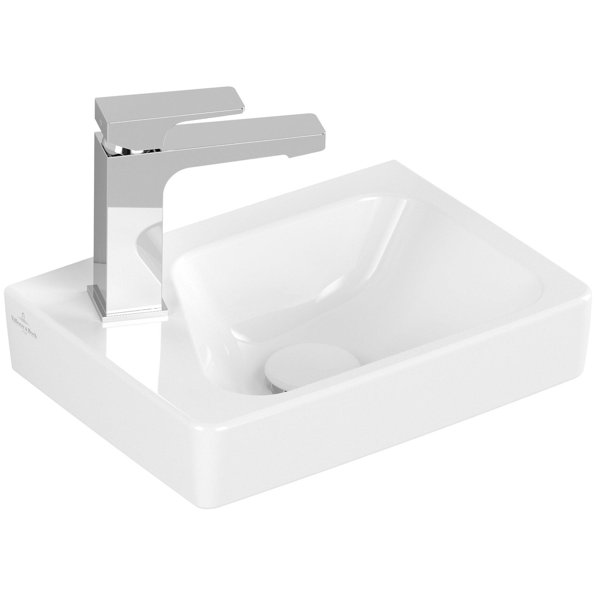 Villeroy & boch Architectura fontein 26,5x36cm wasbak re. krgt wit C+ - 438537r1 - Afbeelding 2