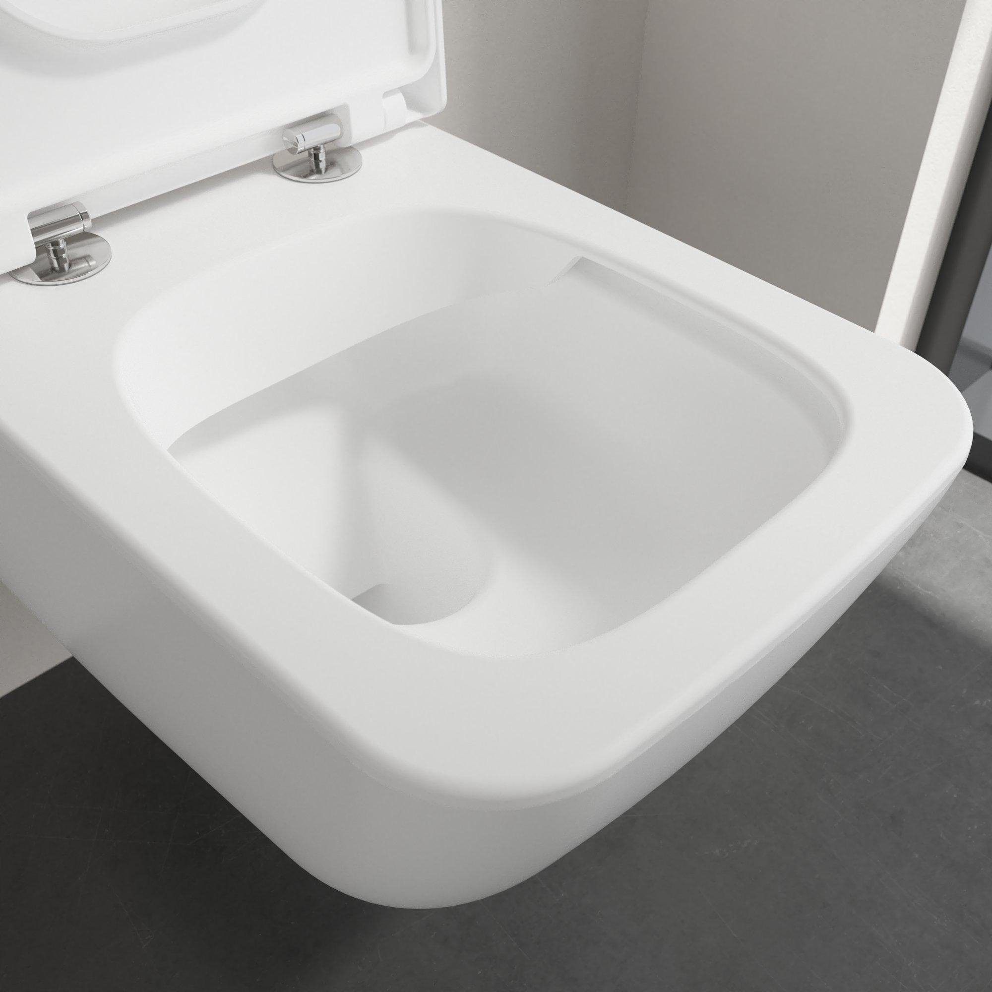 Villeroy & Boch Venticello wandcloset - diepspoel DirectFlush 37.5x56cm - ceramic+ stone white - 4611r0rw - Afbeelding 7