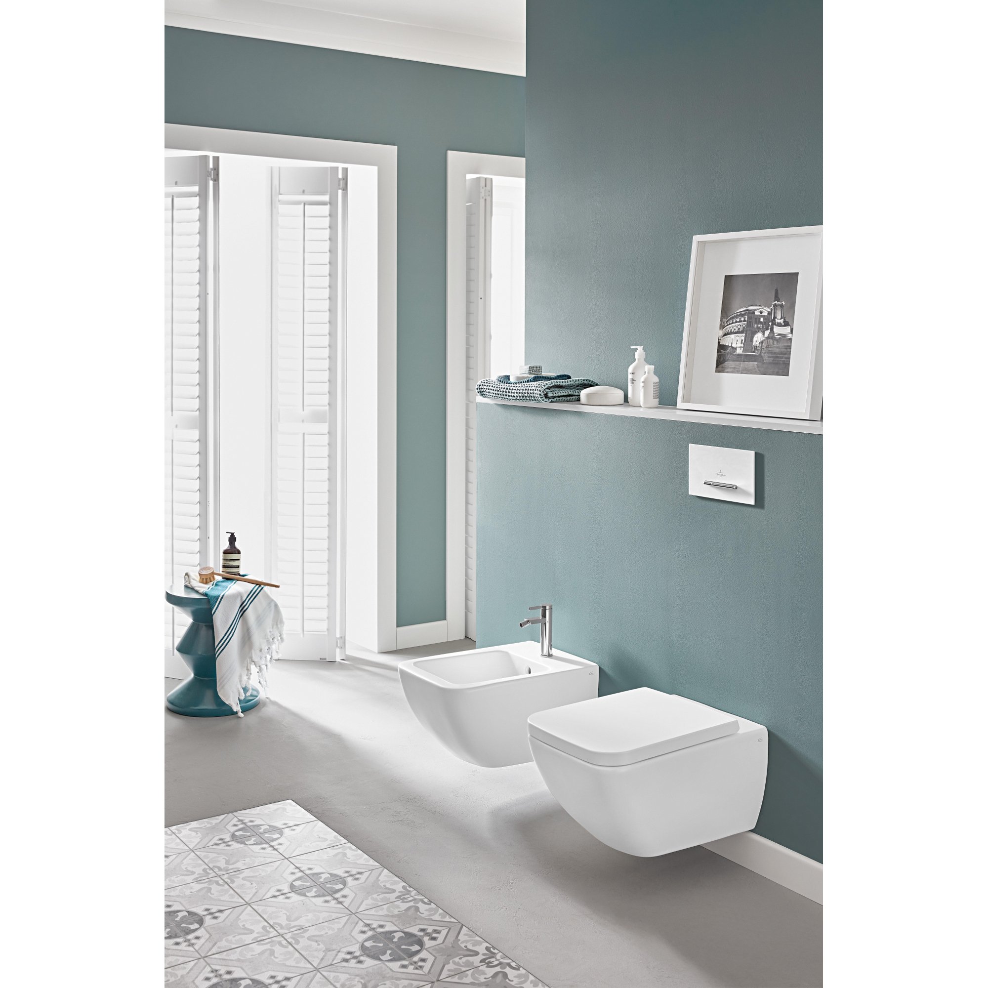 Villeroy & Boch Venticello wandcloset - diepspoel DirectFlush 37.5x56cm - ceramic+ stone white - 4611r0rw - Afbeelding 10