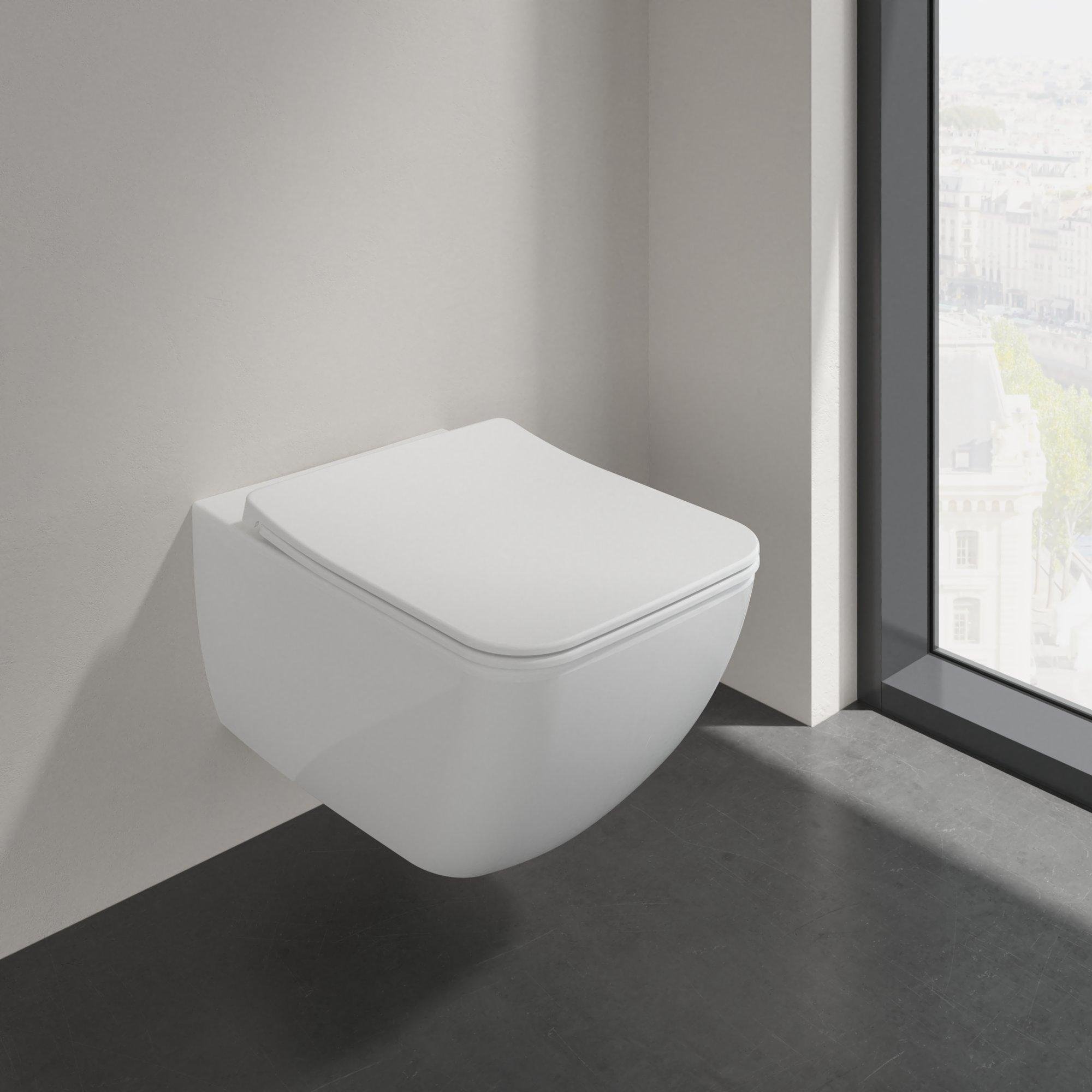 Villeroy & Boch Venticello closet - B37.5xD56cm - waterbesparend Diepspoel vuilafstotend Keramiek Wit - 4611rsr1 - Afbeelding 2