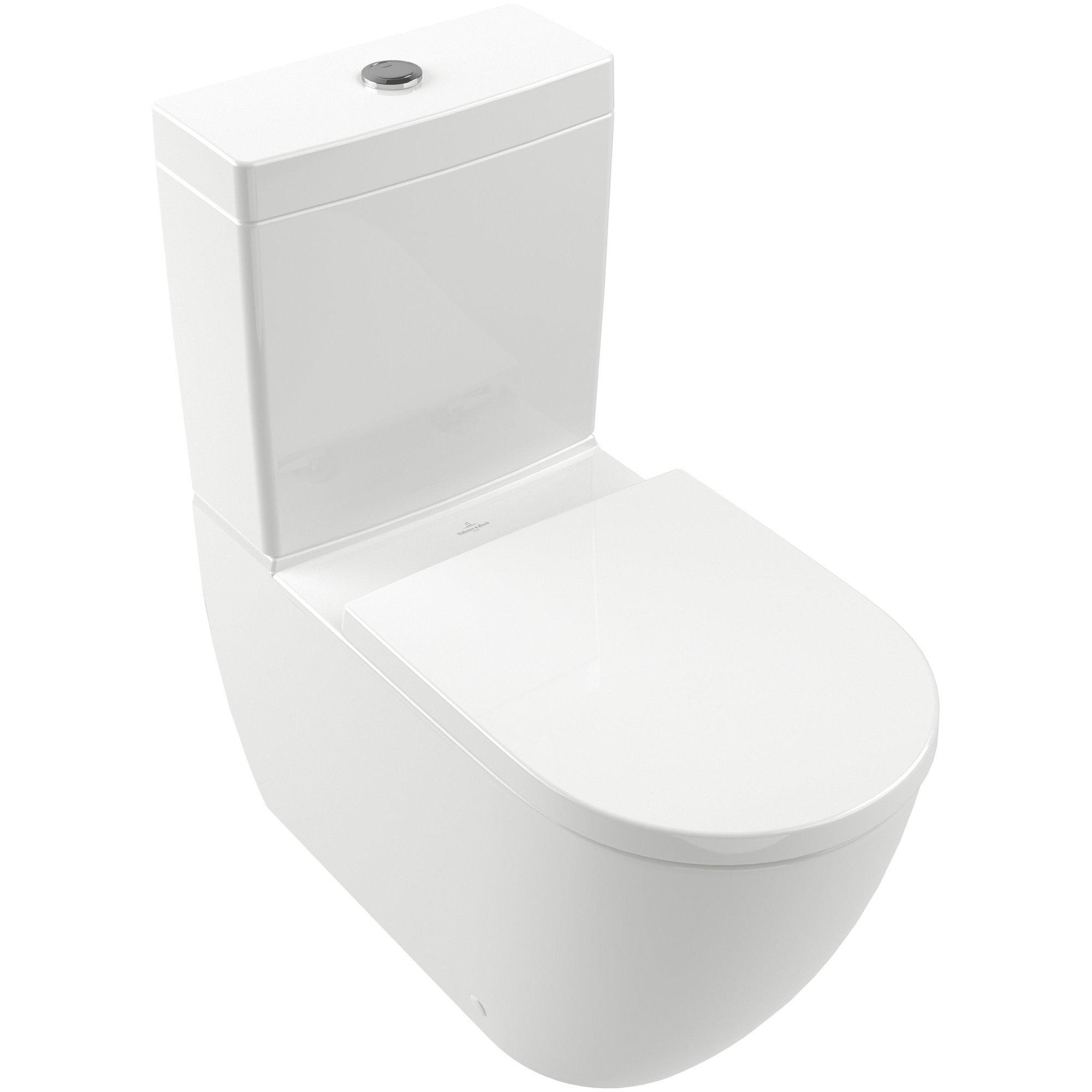 Villeroy & Boch Subway 3.0 Duoblockcloset - Staand - 71cm - twistflush - diepspoel - spoelrandloos - zonder reservoir - wit alpin - 4672t001 - Afbeelding 2