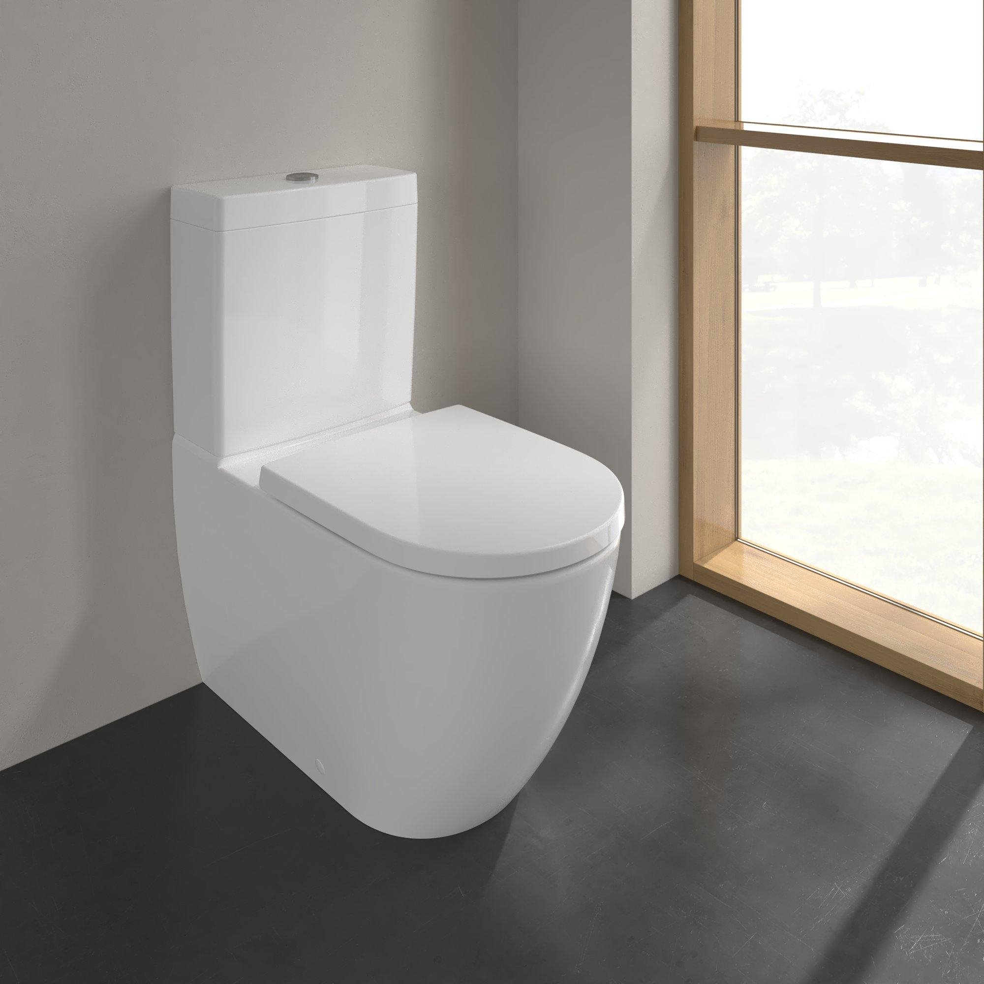 Villeroy & Boch Subway 3.0 Duoblockcloset - Staand - 71cm - twistflush - diepspoel - spoelrandloos - zonder reservoir - wit alpin - 4672t001 - Afbeelding 3