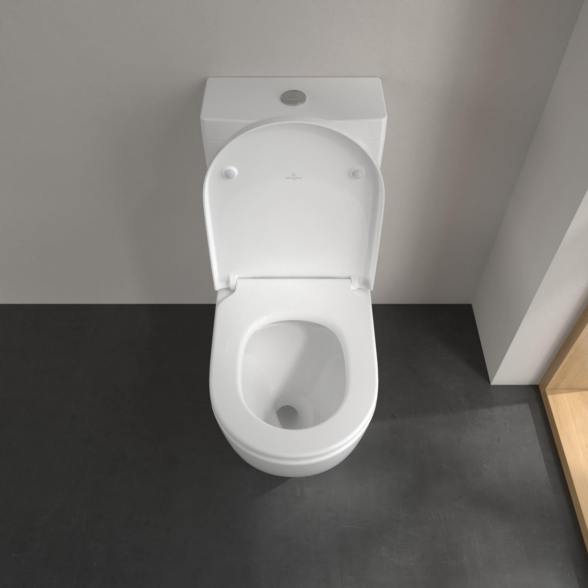 Villeroy & Boch Subway 3.0 Duoblockcloset - Staand - 71cm - twistflush - diepspoel - spoelrandloos - zonder reservoir - wit alpin - 4672t001 - Afbeelding 6