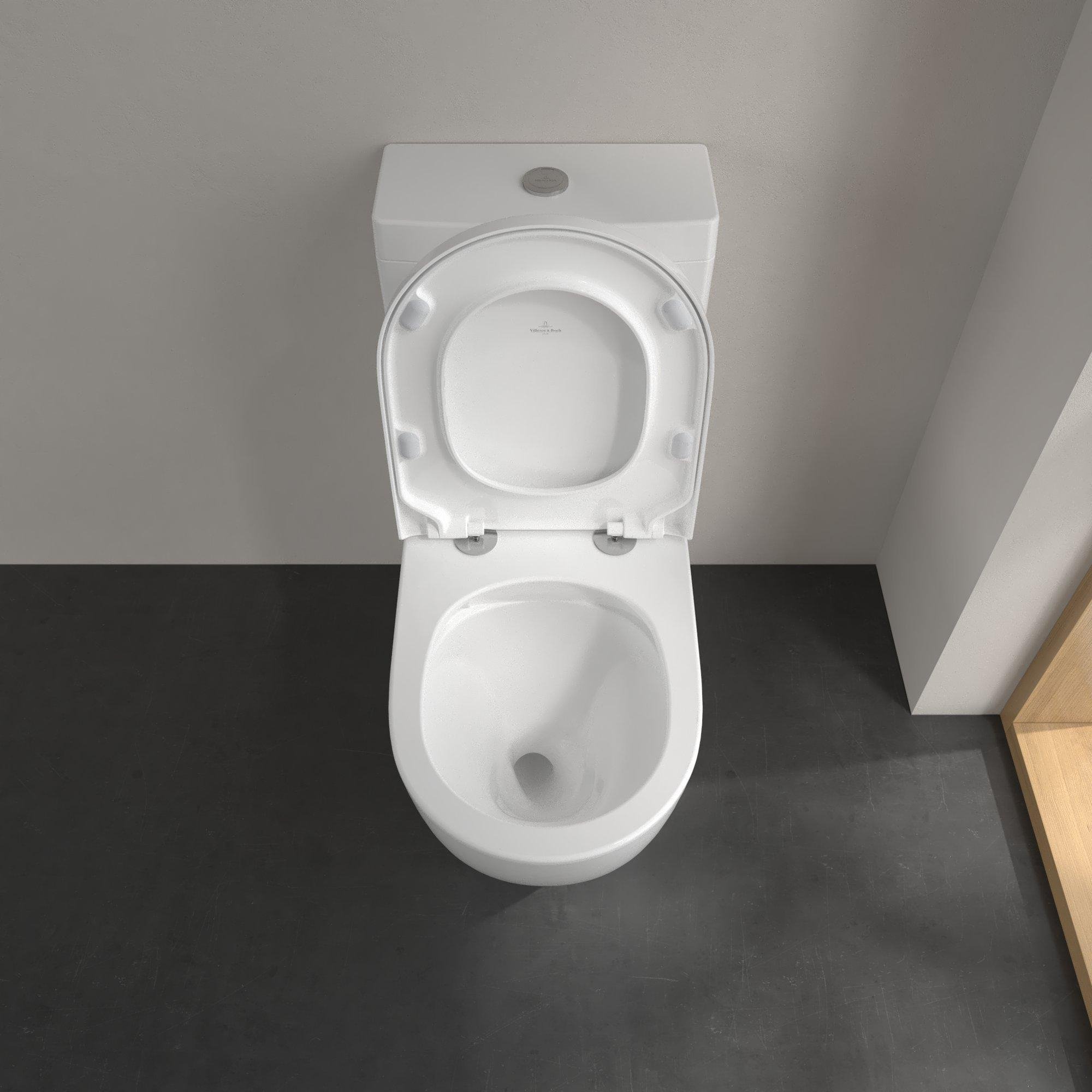 Villeroy & Boch Subway 3.0 Duoblockcloset - Staand - 71cm - twistflush - diepspoel - spoelrandloos - zonder reservoir - wit alpin - 4672t001 - Afbeelding 7
