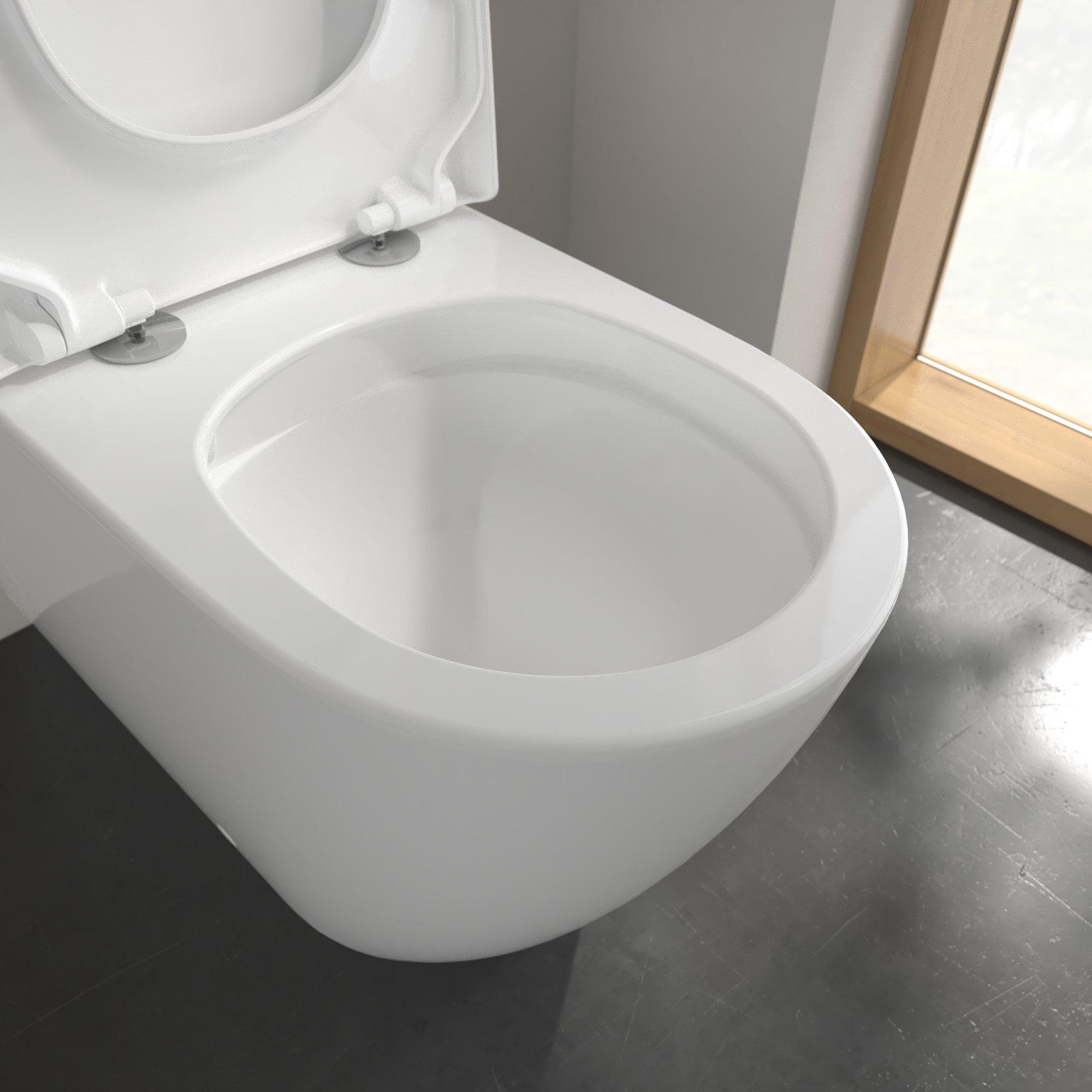 Villeroy & Boch Subway 3.0 Duoblockcloset - Staand - 71cm - twistflush - diepspoel - spoelrandloos - zonder reservoir - wit alpin - 4672t001 - Afbeelding 8