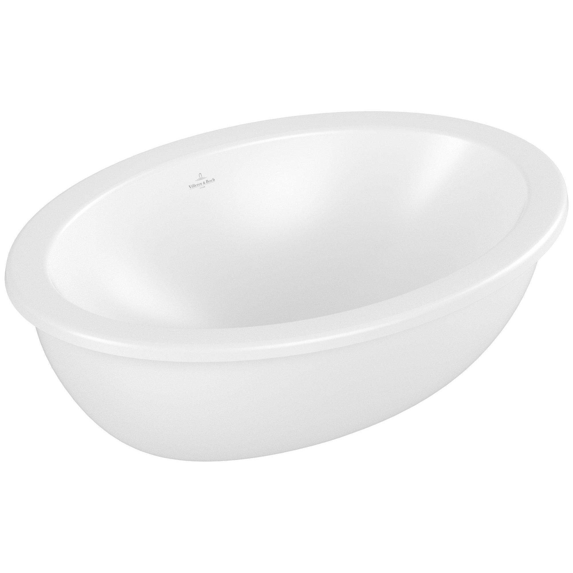 Villeroy & boch Loop & friends onderbouwwastafel 60x38cm z/kr.gat m/overl. C+ white - 4a5500rw - Afbeelding 2