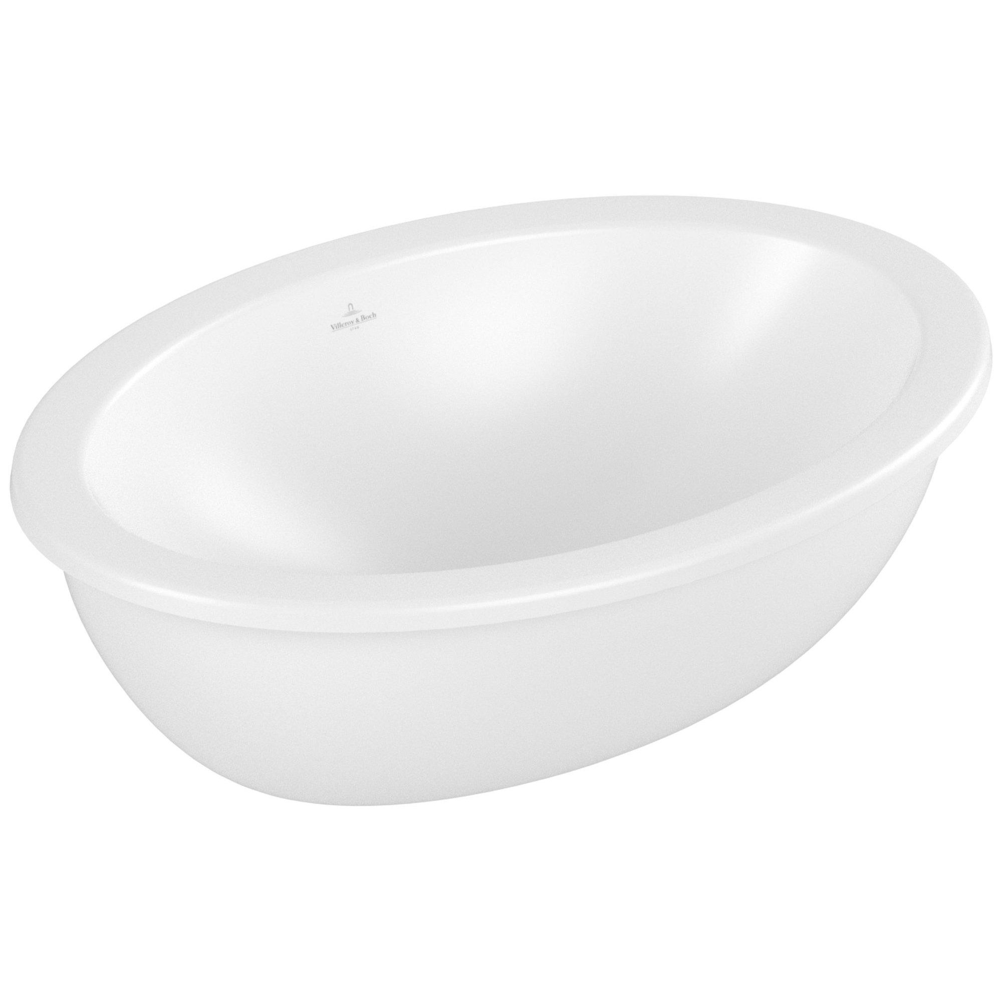 Villeroy & boch Loop & friends onderbouwwastafel 60x38cm z/kr.gat m/overl. C+ white - 4a5500rw - Afbeelding 3