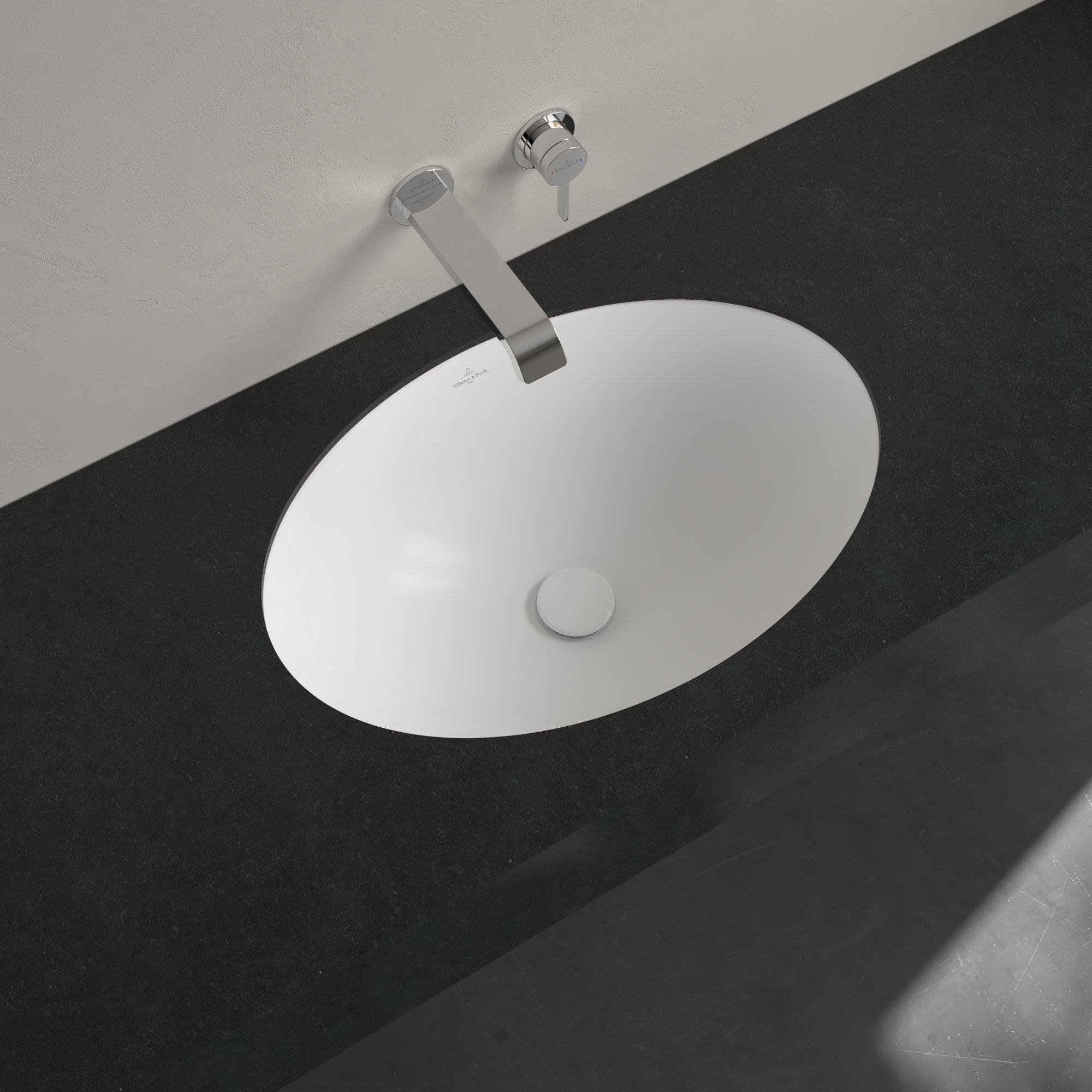 Villeroy & boch Loop & friends onderbouwwastafel 60x38cm z/kr.gat m/overl. C+ white - 4a5500rw - Afbeelding 10