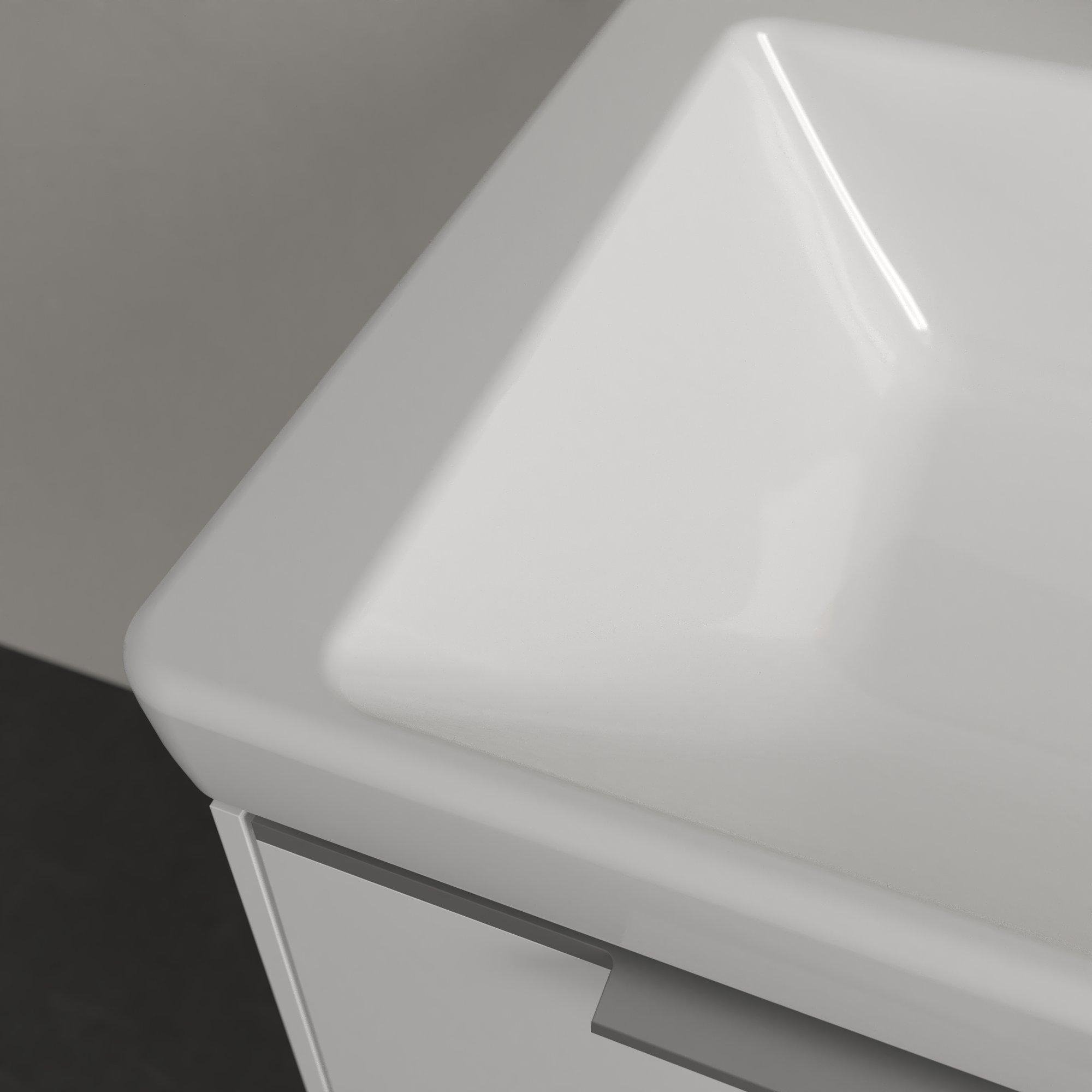 Villeroy & Boch Subway 3.0 meubelwastafel - 65x47x16.5cm - Rechthoek 1 kraangat zonder overloopgat Wit Alpin glans Ceramic - 4a706601 - Afbeelding 7