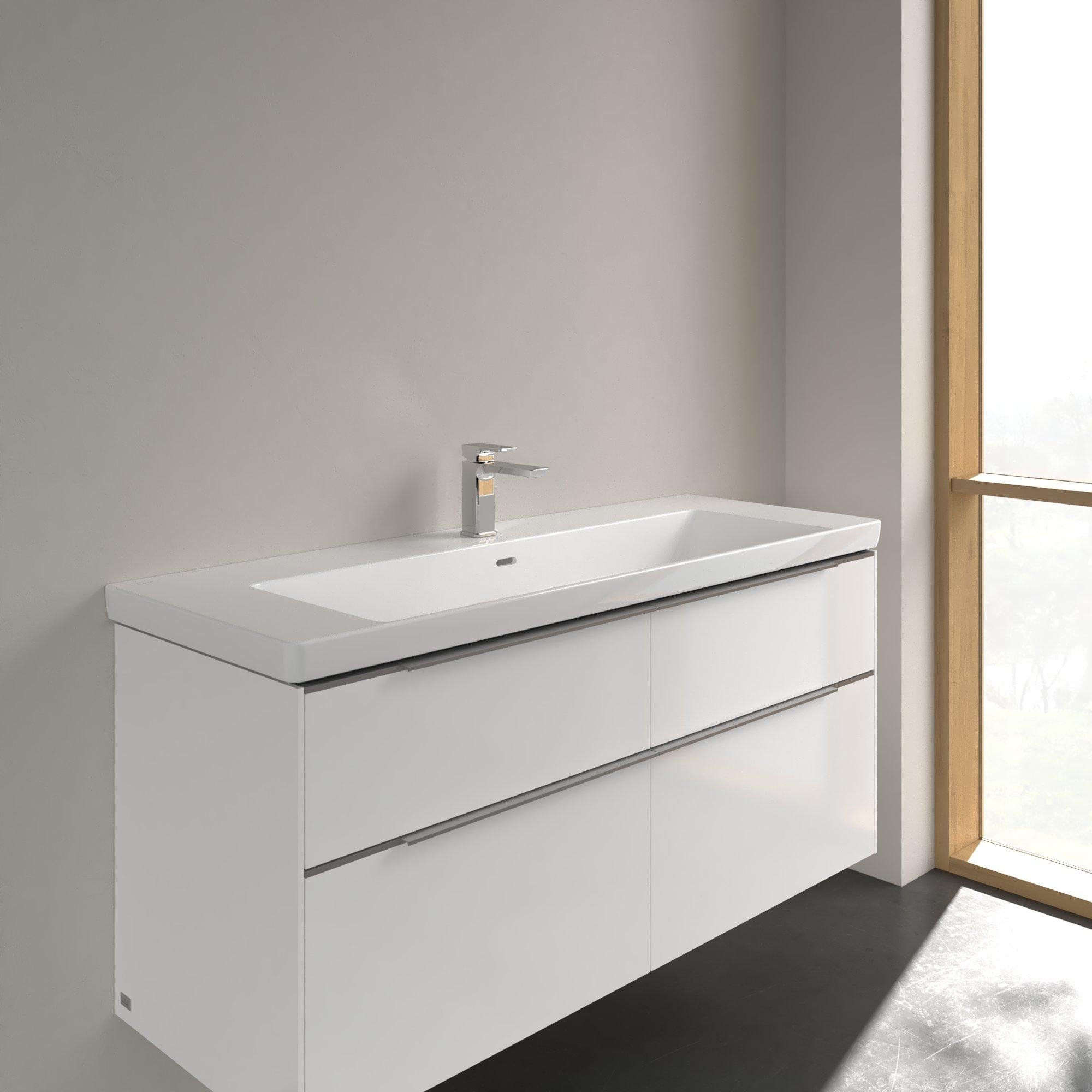 Villeroy & Boch Subway 3.0 meubelwastafel - 130x47cm - 1 kraangat met overloop wit - 4a70d501 - Afbeelding 3