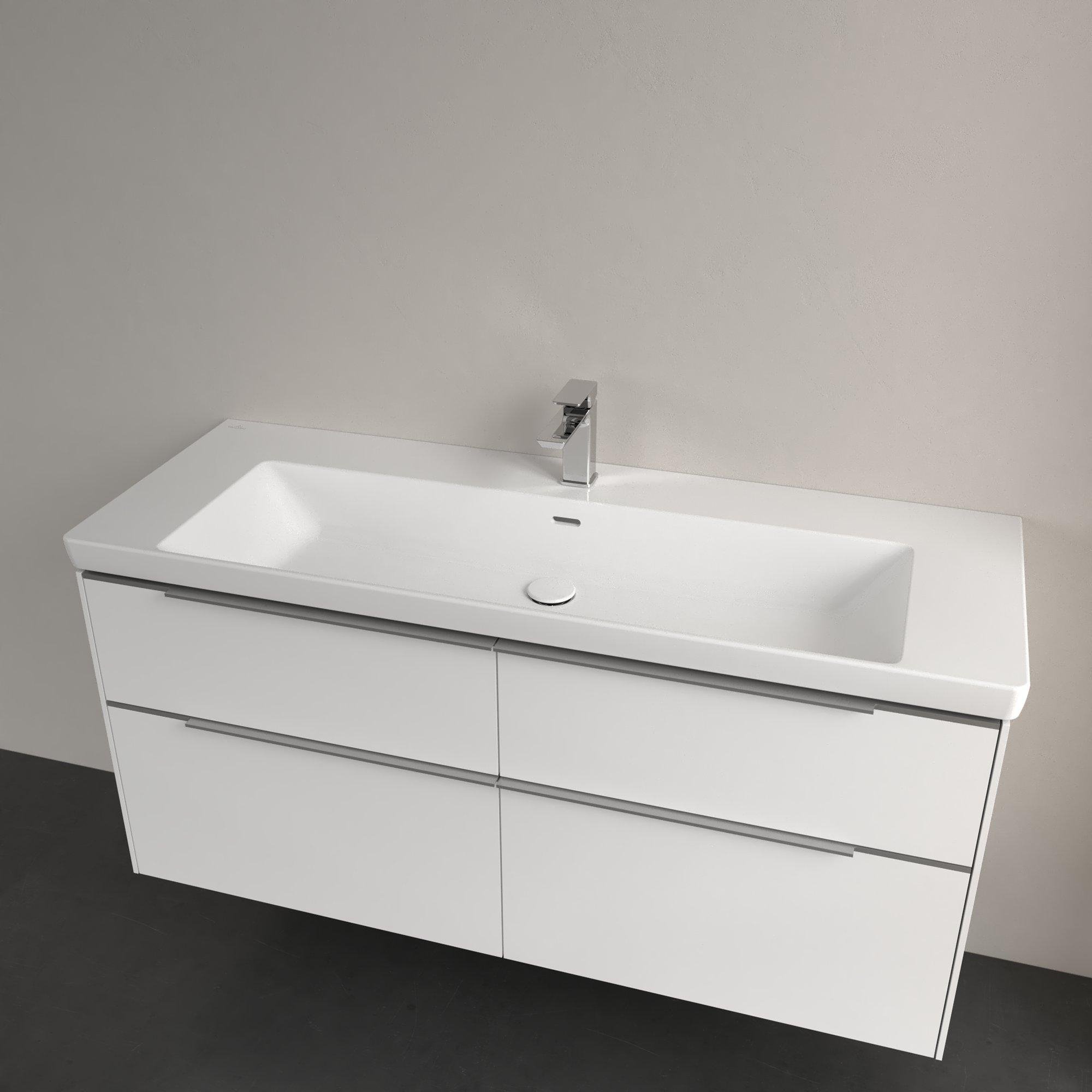 Villeroy & Boch Subway 3.0 meubelwastafel - 130x47cm - 1 kraangat met overloop wit - 4a70d501 - Afbeelding 4
