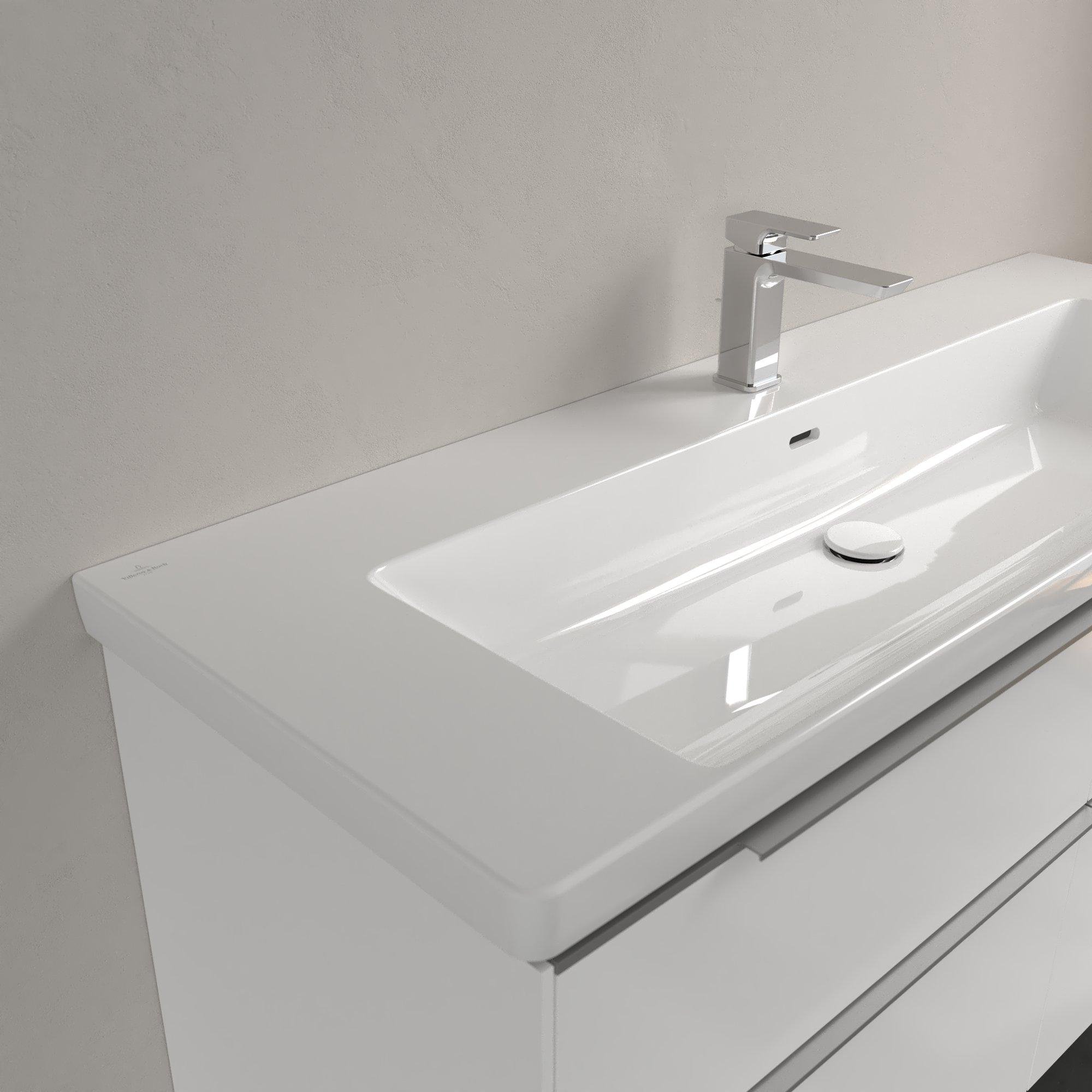 Villeroy & Boch Subway 3.0 meubelwastafel - 130x47cm - 1 kraangat met overloop wit - 4a70d501 - Afbeelding 6