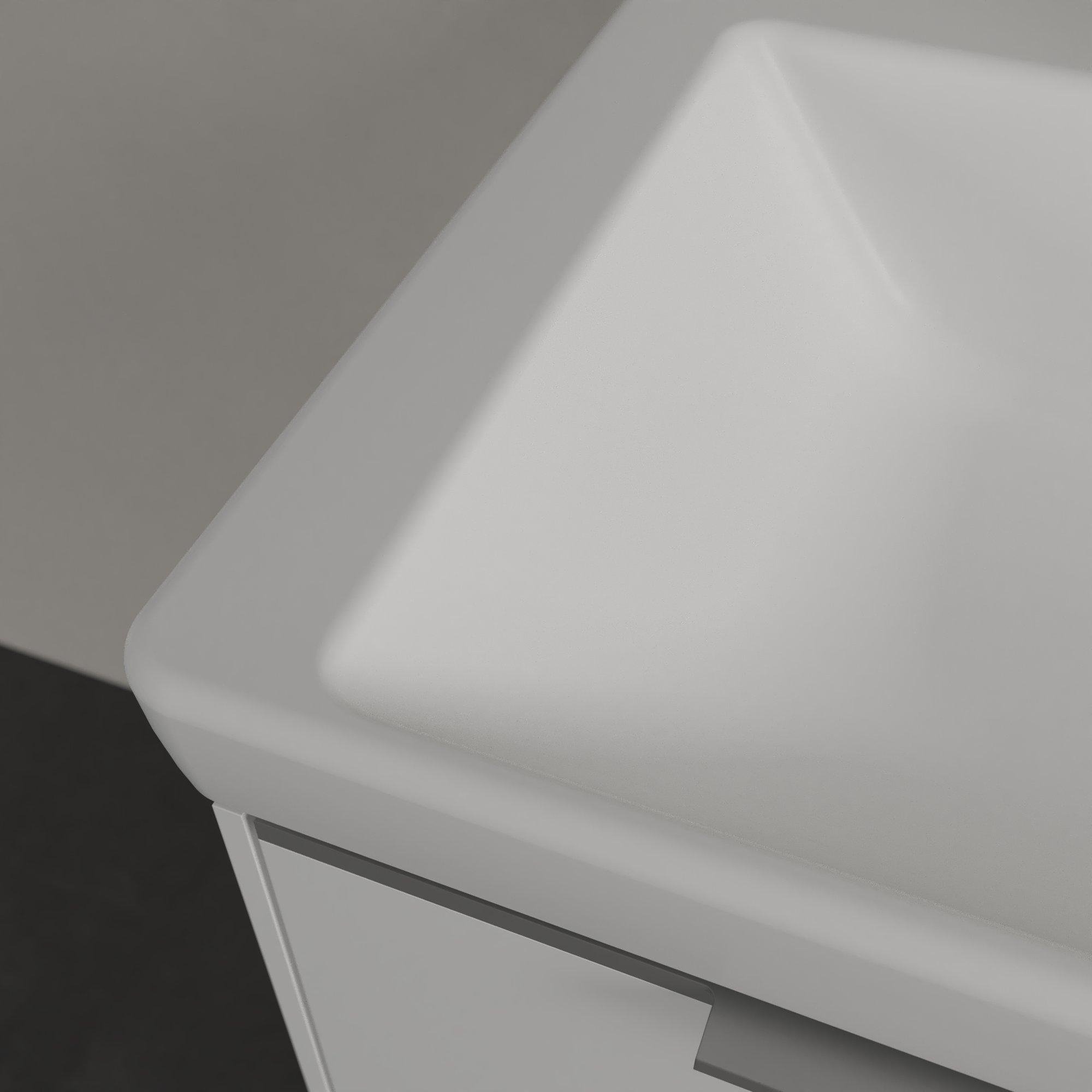 Villeroy & Boch Subway 3.0 Dubbele meubelwastafel - 1300 x 475 x 165 mat stone white (wit) CeramicPlus - zonder overloop - 4a71d1rw - Afbeelding 7