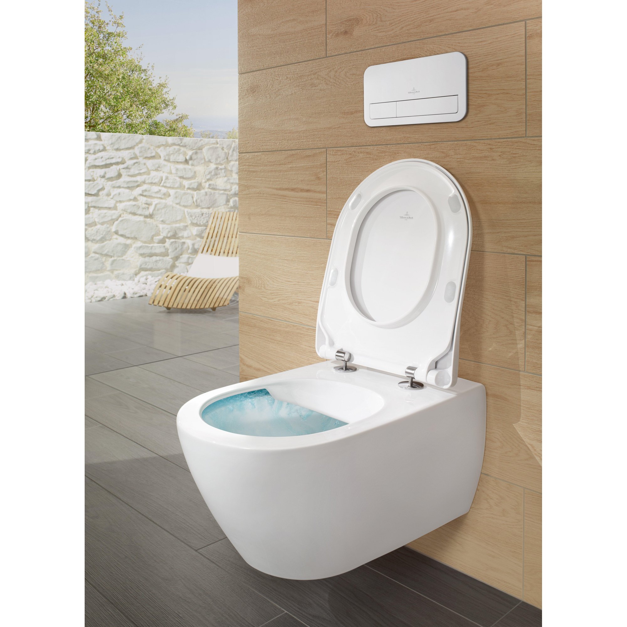 Villeroy & Boch Subway 2.0 wandcloset - directflush - slimseat zitting - softclose - quick release - CeramicPlus - glans wit - 5614r2r1 - Afbeelding 2