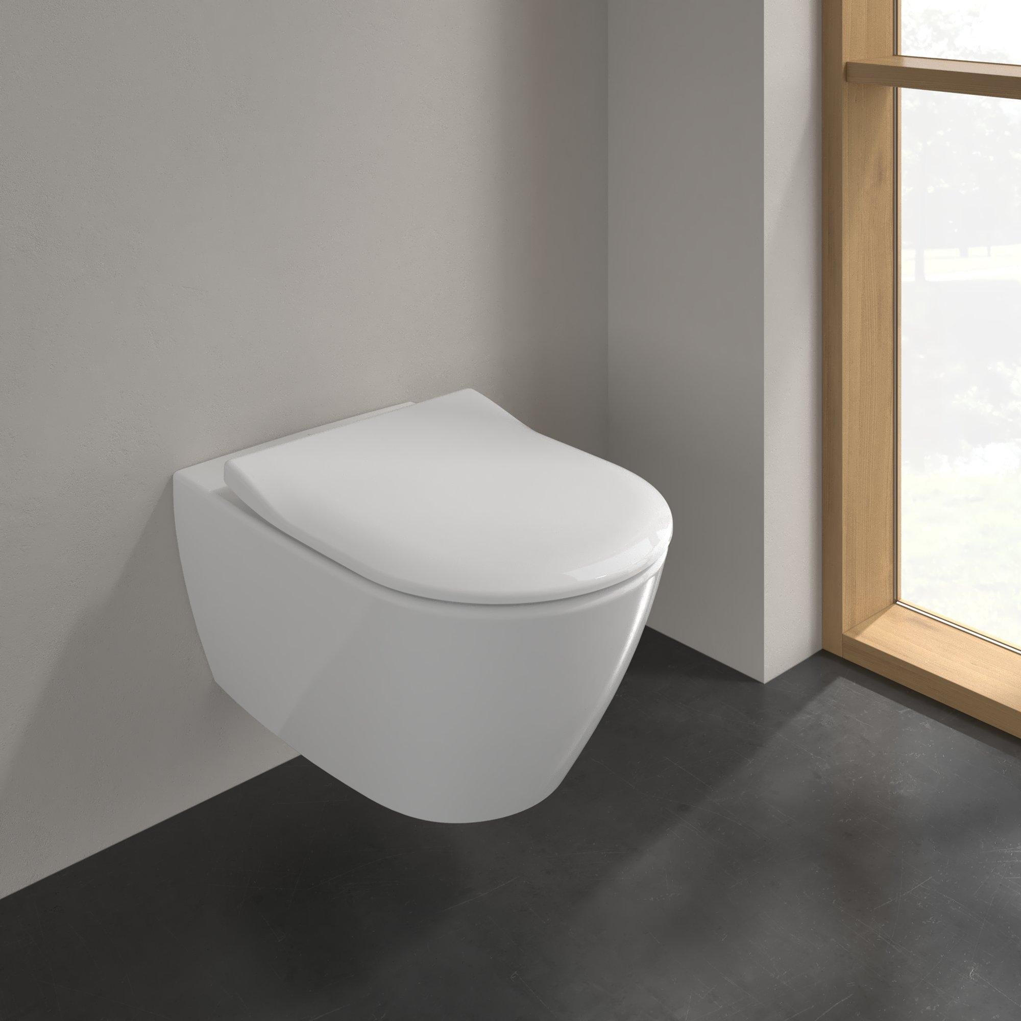 Villeroy & Boch Subway 2.0 wandcloset - directflush - slimseat zitting - softclose - quick release - CeramicPlus - glans wit - 5614r2r1 - Afbeelding 4