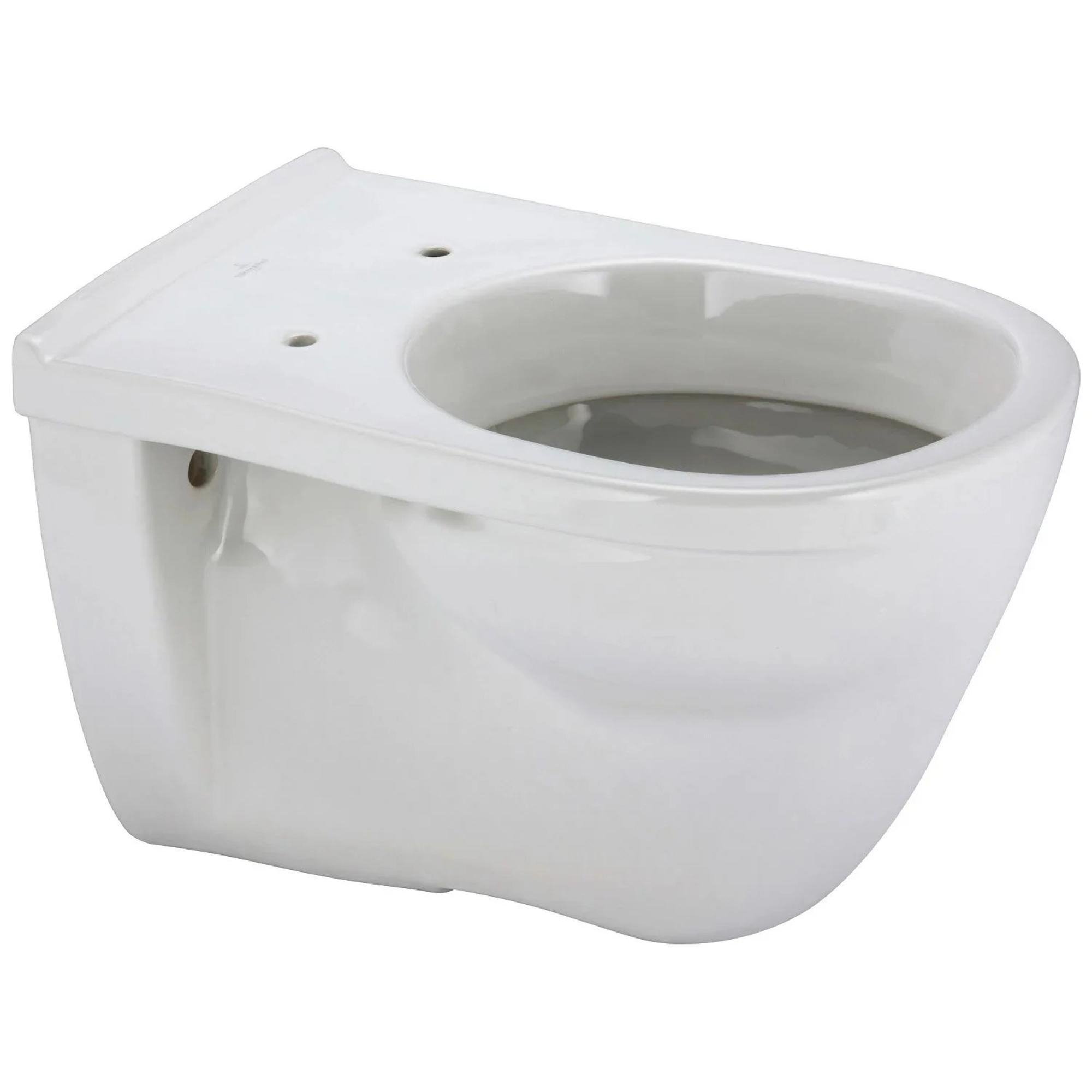 Villeroy & Boch O.novo wandcloset - 56cm - met spoelrand - vlakspoel - zonder zitting - glans wit - 56621001 - Afbeelding 2