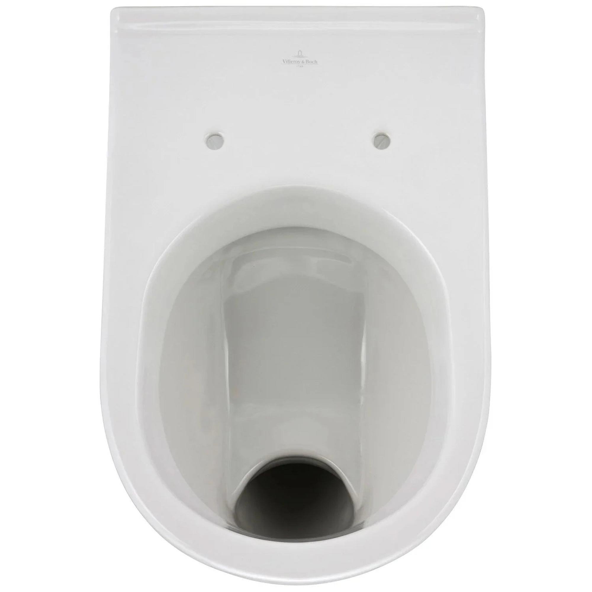 Villeroy & Boch O.novo wandcloset - 56cm - met spoelrand - vlakspoel - zonder zitting - glans wit - 56621001 - Afbeelding 3