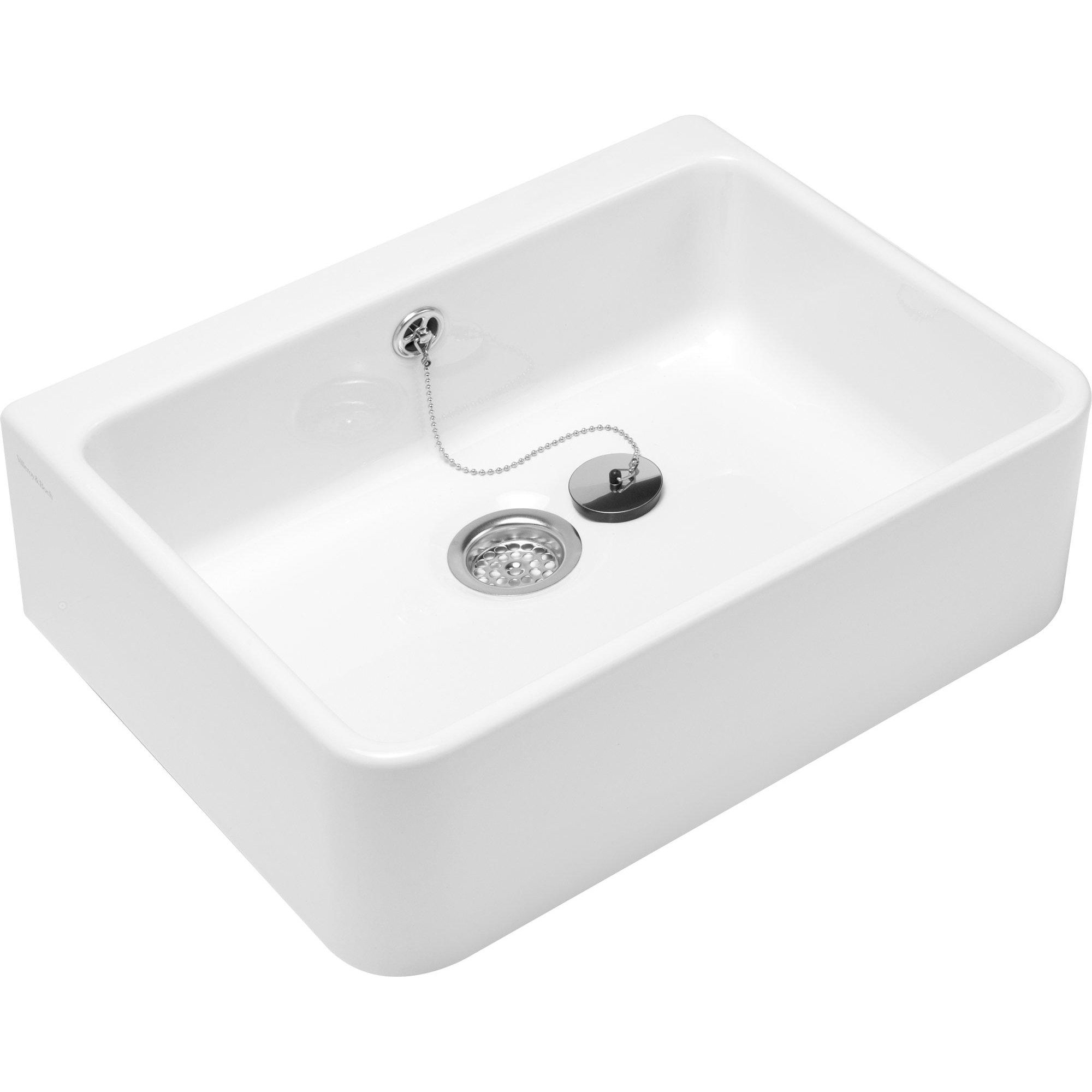 Villeroy & Boch O'novo gootsteen 49.5x40x17cm - met overloop wit - 63210001