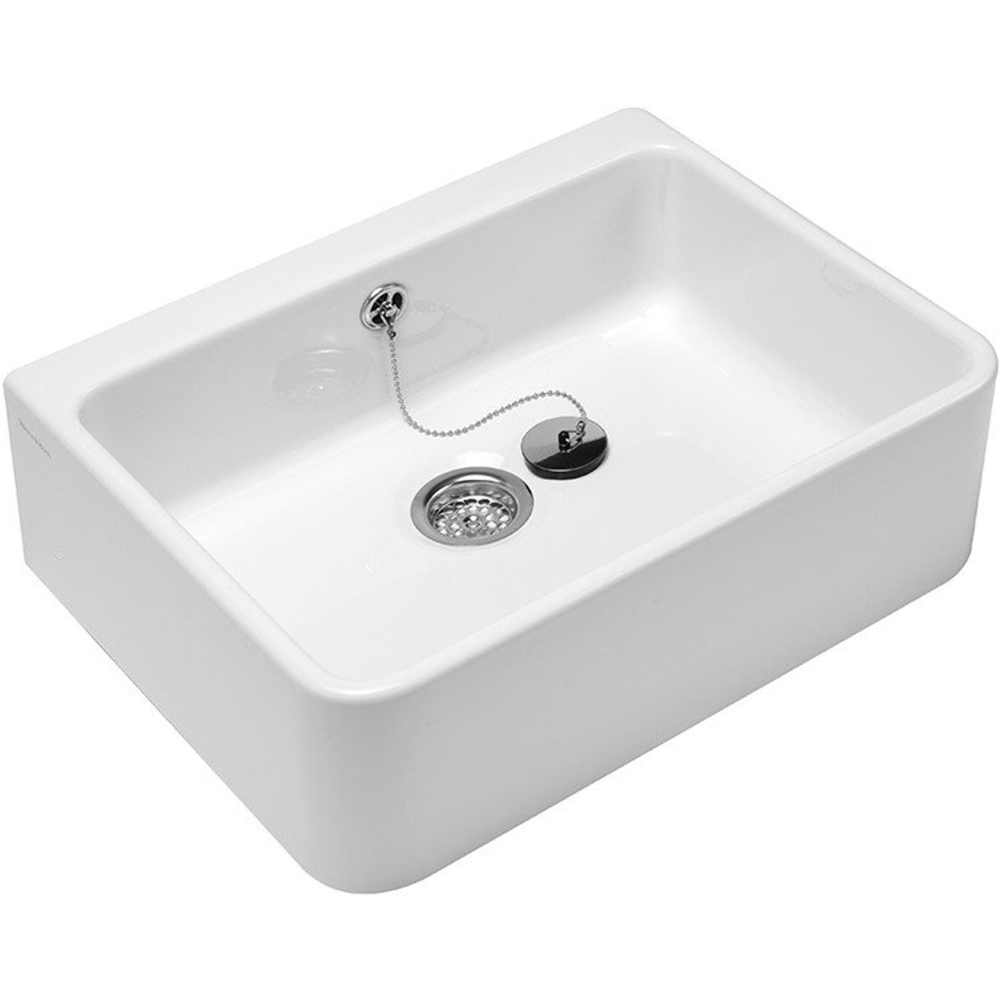 Villeroy & Boch O'novo gootsteen 49.5x40x17cm - met overloop wit - 63210001 - Afbeelding 2
