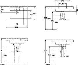 Villeroy & Boch Subway sifonkap voor wastafel - met bevestigingsset wit - 72640001 - Afbeelding 7