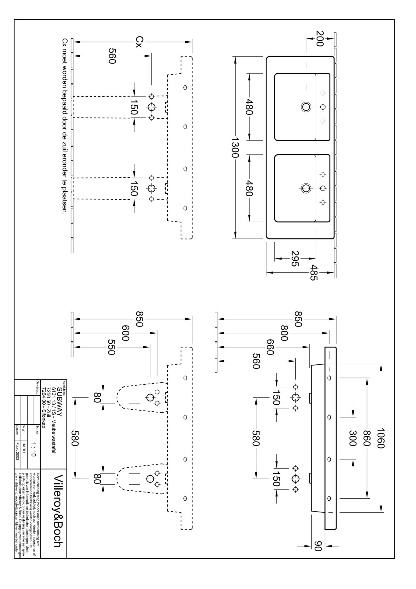 Villeroy & Boch Subway sifonkap voor wastafel - met bevestigingsset wit - 72640001 - Afbeelding 8