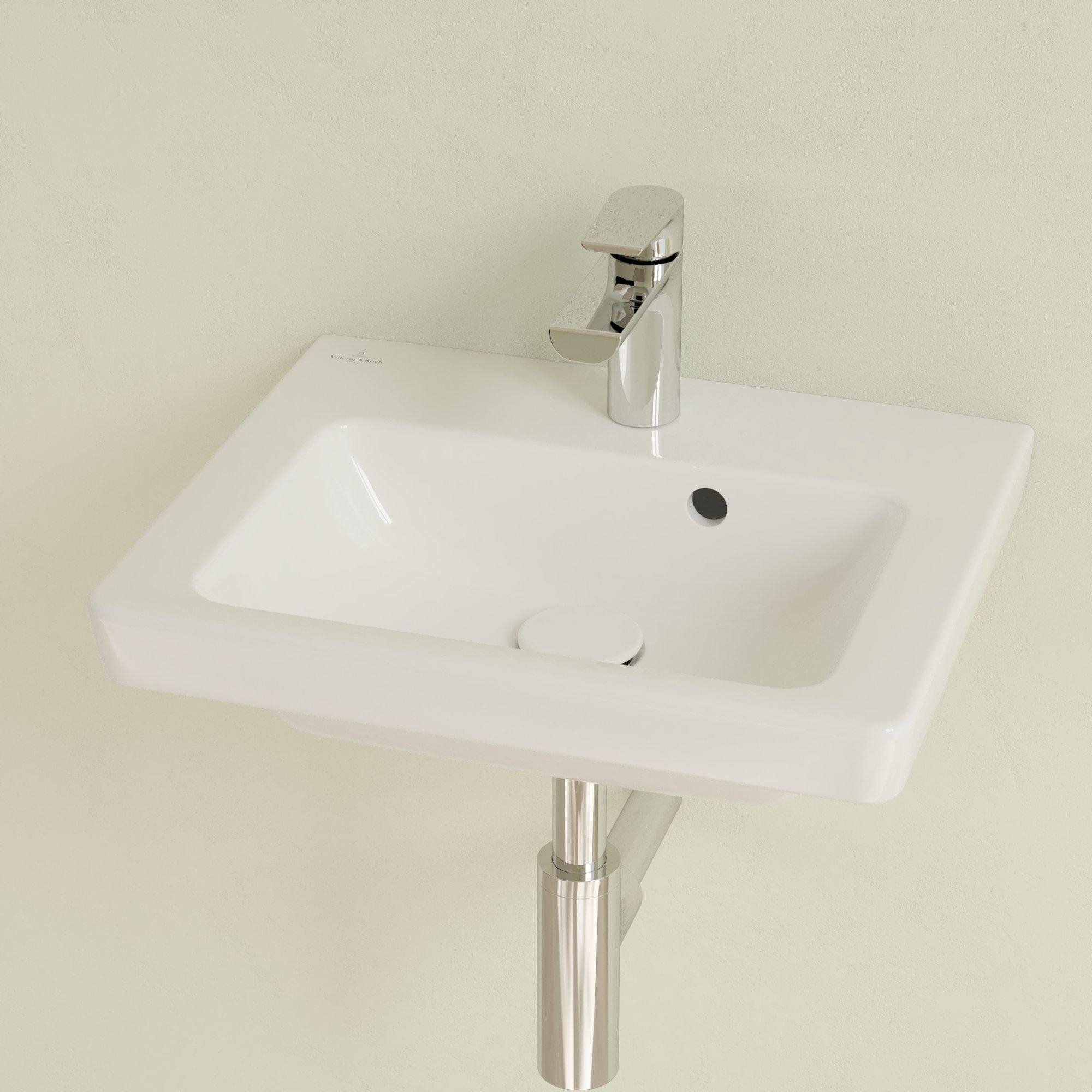 Villeroy & Boch Subway 2.0 fontein onderzijde geslepen 50x40cm - inclusief kraangat inclusief overloo - 73155g01 - Afbeelding 3