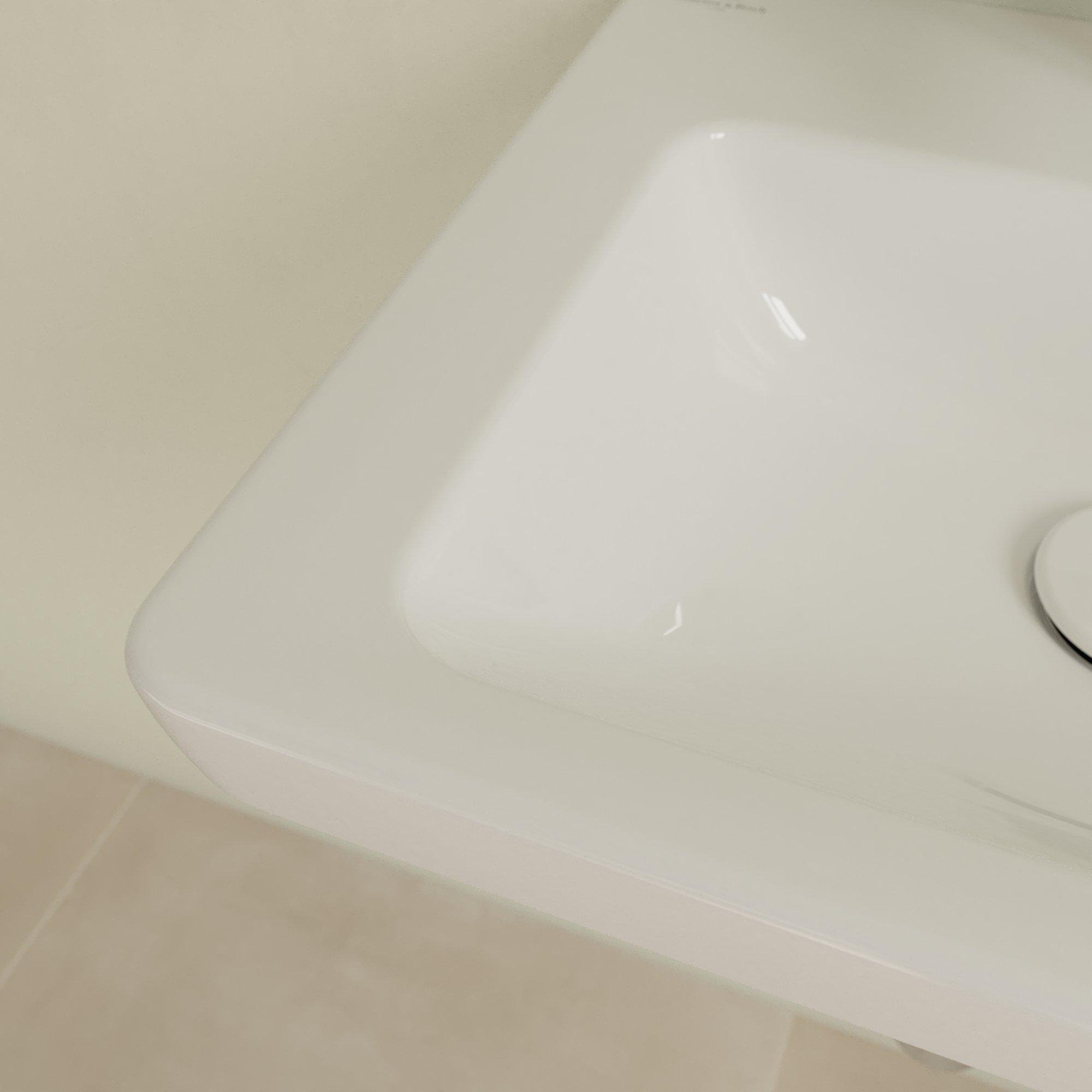 Villeroy & Boch Subway 2.0 fontein onderzijde geslepen 50x40cm - inclusief kraangat inclusief overloo - 73155g01 - Afbeelding 7
