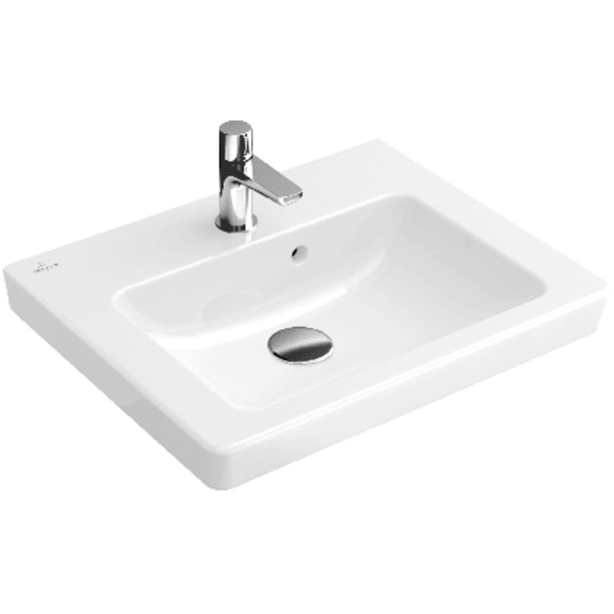 Villeroy & Boch Subway 2.0 fontein onderzijde geslepen 50x40cm - inclusief kraangat inclusief overloo - 73155g01 - Afbeelding 8