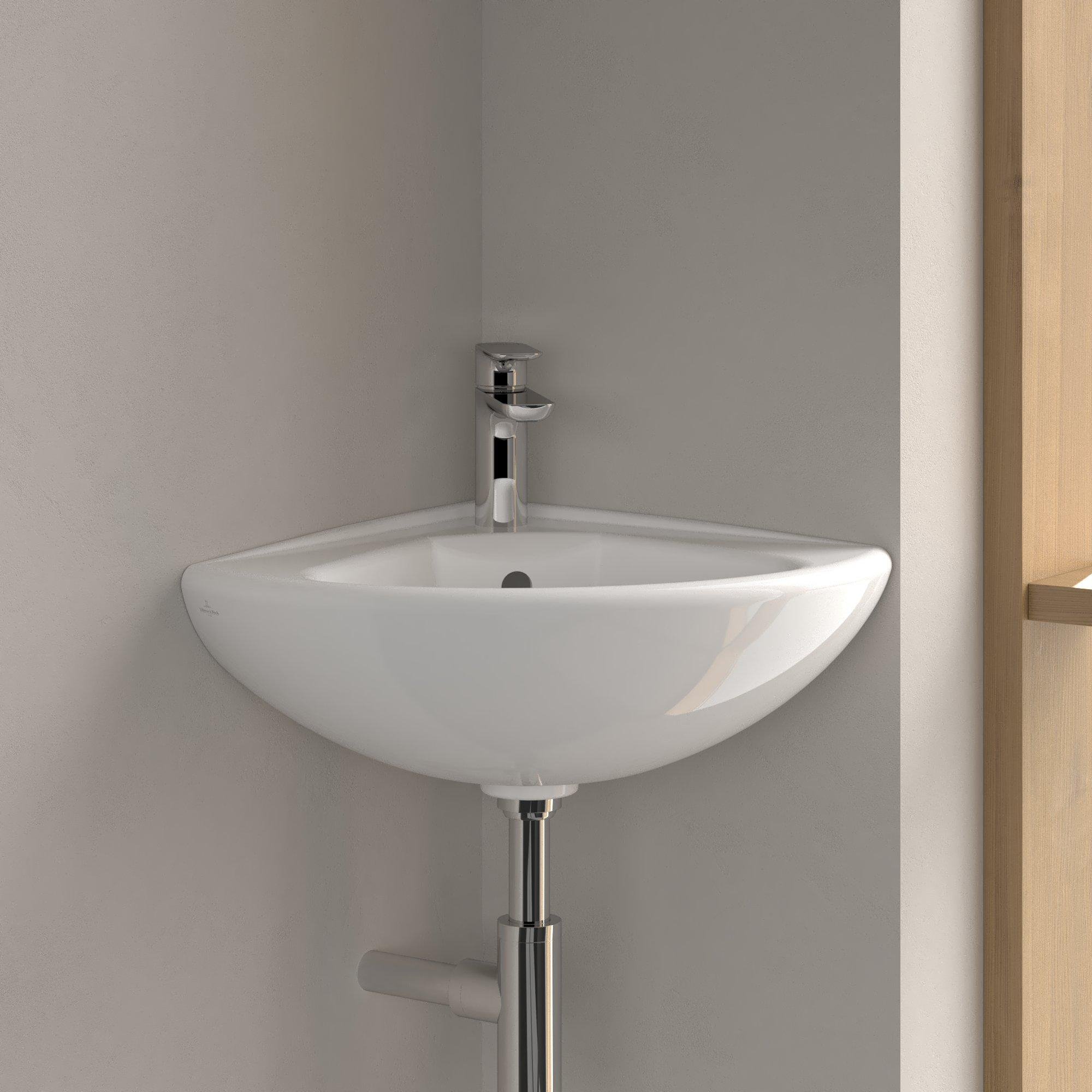 Villeroy & Boch Omnia Compact hoekfontein 41,5x41,5x55 cm - wit - 73274001 - Afbeelding 4