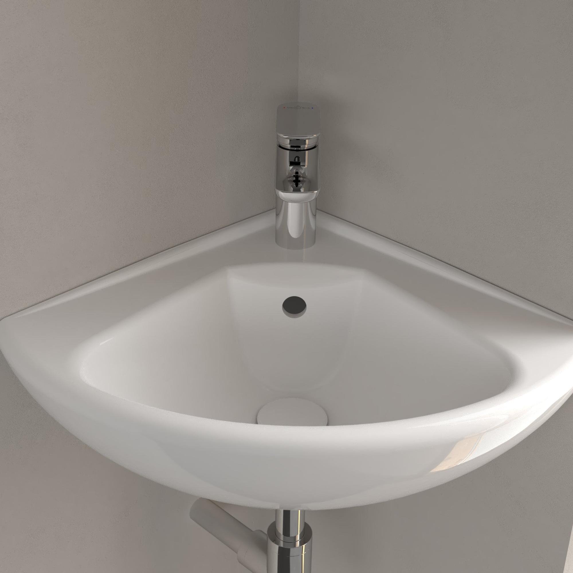 Villeroy & Boch Omnia Compact hoekfontein 41,5x41,5x55 cm - wit - 73274001 - Afbeelding 5