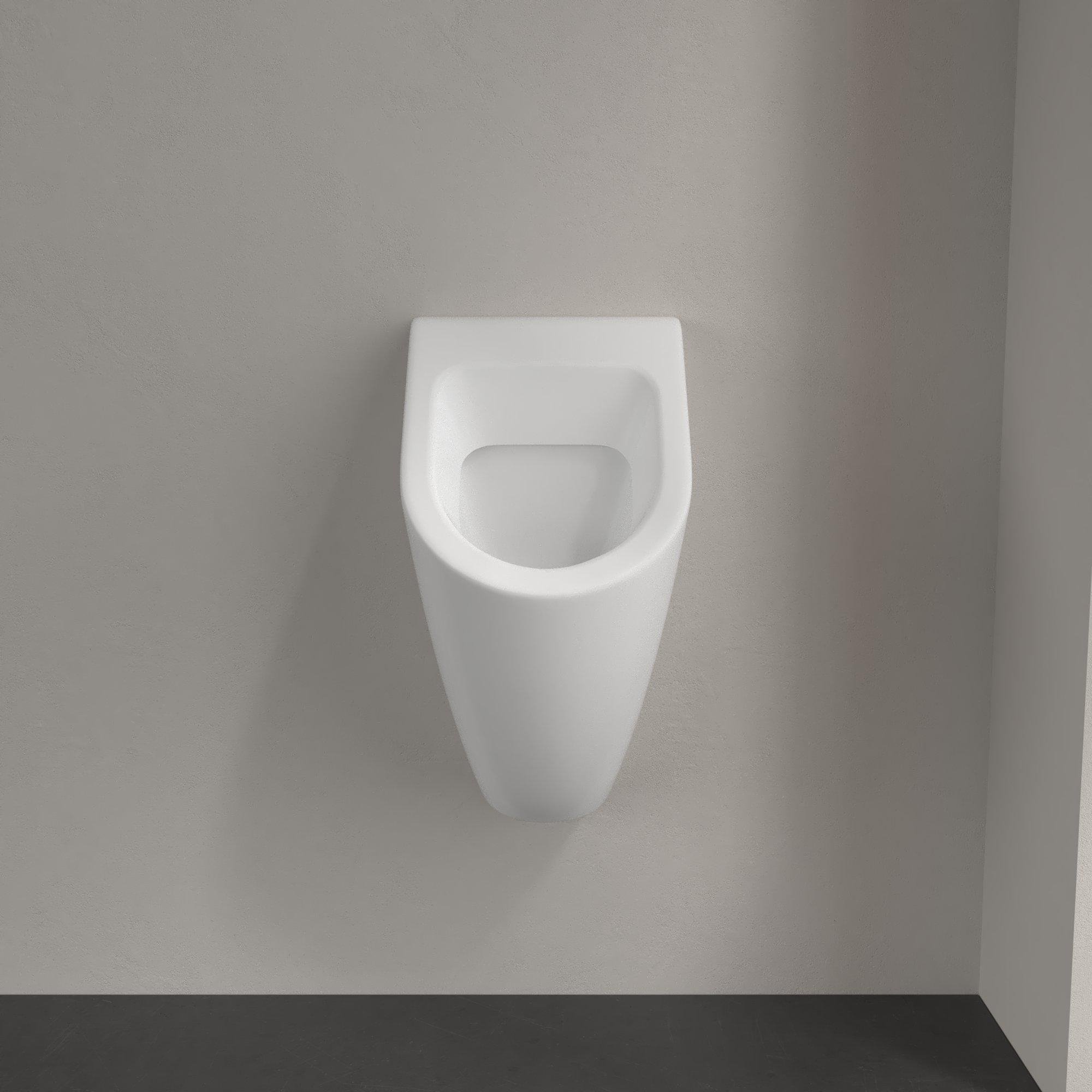 Villeroy & Boch Subway urinoir met bevestiging zonder deksel 28.5x53.5x31.5cm - ceramic+ stone white - 751300rw - Afbeelding 5