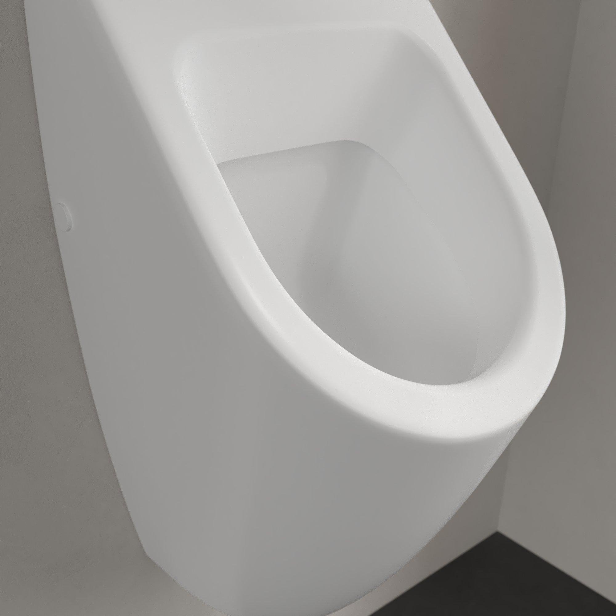 Villeroy & Boch Subway urinoir met bevestiging zonder deksel 28.5x53.5x31.5cm - ceramic+ stone white - 751300rw - Afbeelding 7