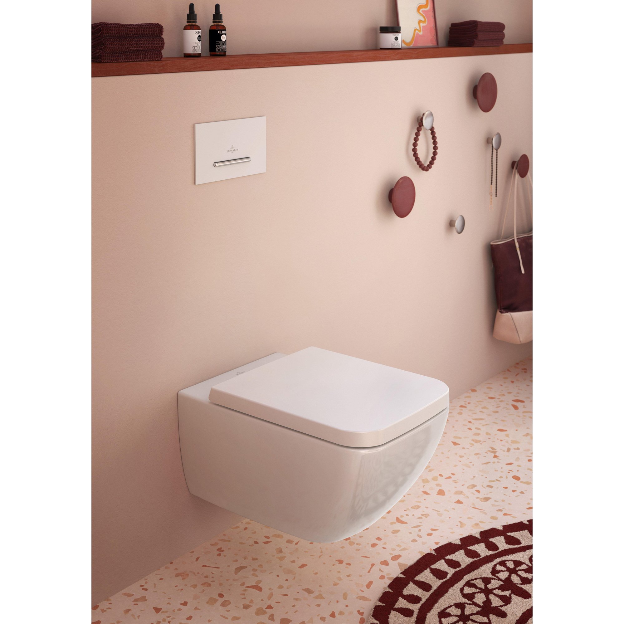 Villeroy & Boch Venticello closetzitting - met deksel met softclose en quick release RVS/wit - 8m22s101 - Afbeelding 3