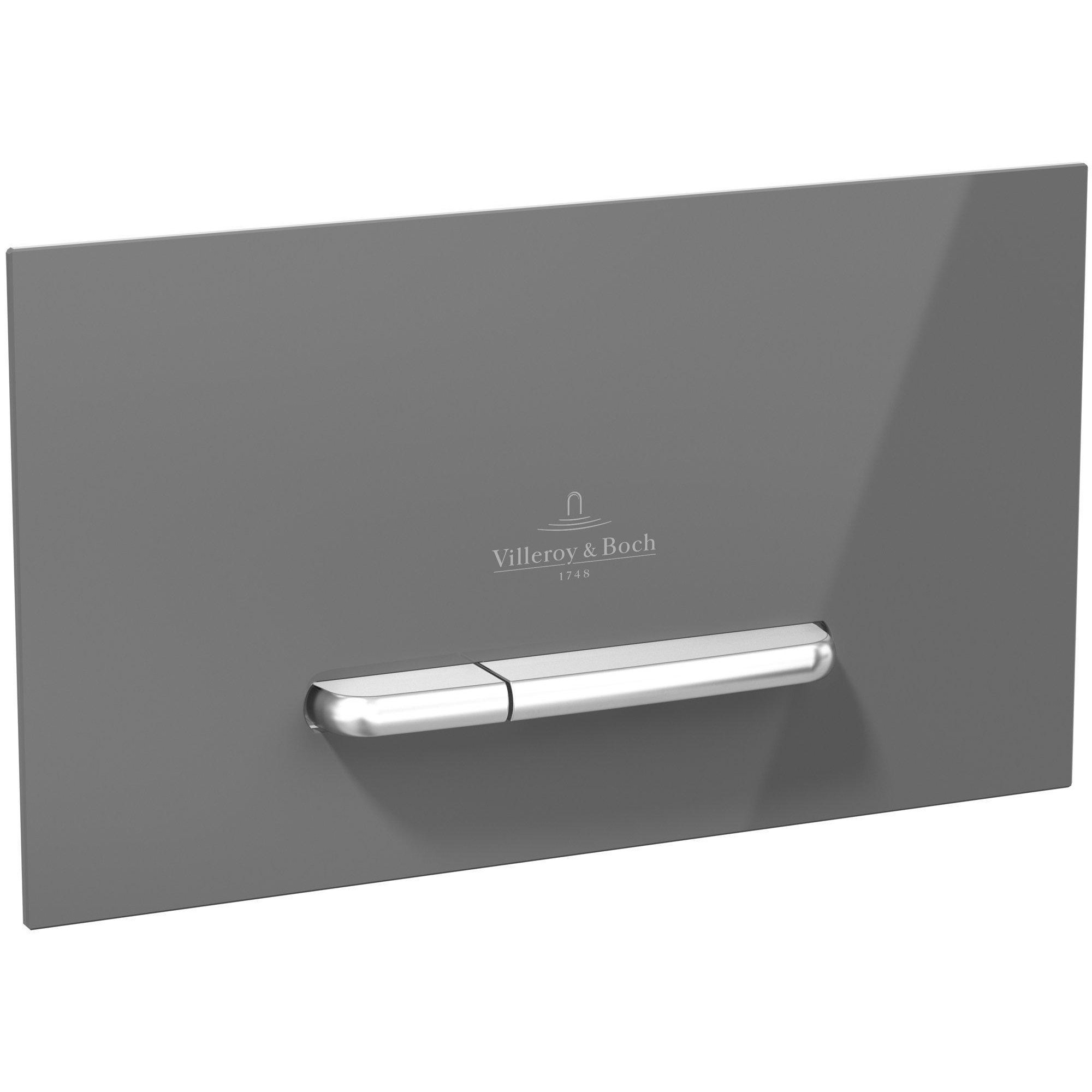 Villeroy & Boch Viconnect bedieningsplaat M300 DF frontbediend 25.3x14.5cm - glas zwart/RVS - 922160rb - Afbeelding 2