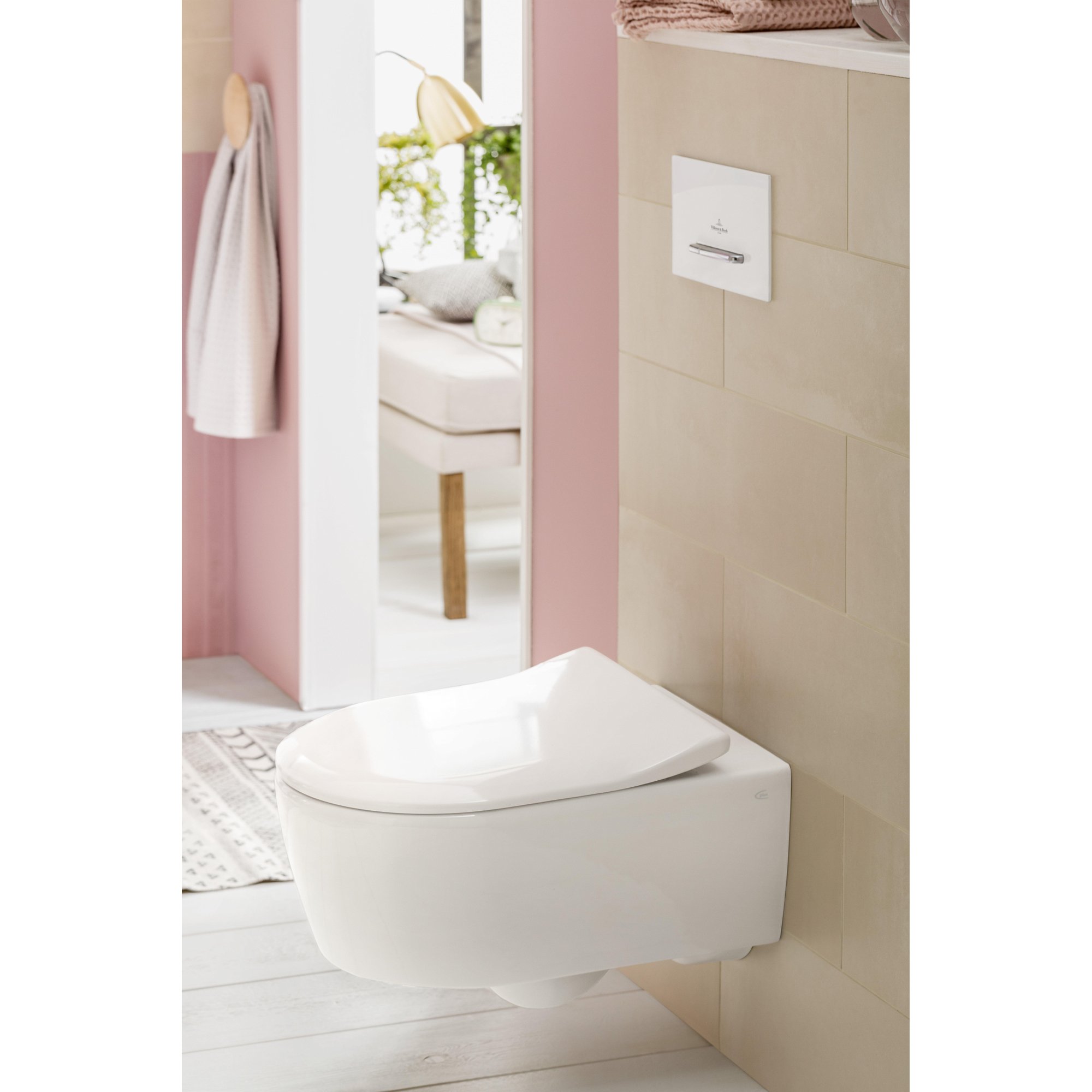 Villeroy & Boch Viconnect bedieningsplaat M300 DF frontbediend 25.3x14.5cm - glas wit/RVS - 922160re - Afbeelding 2