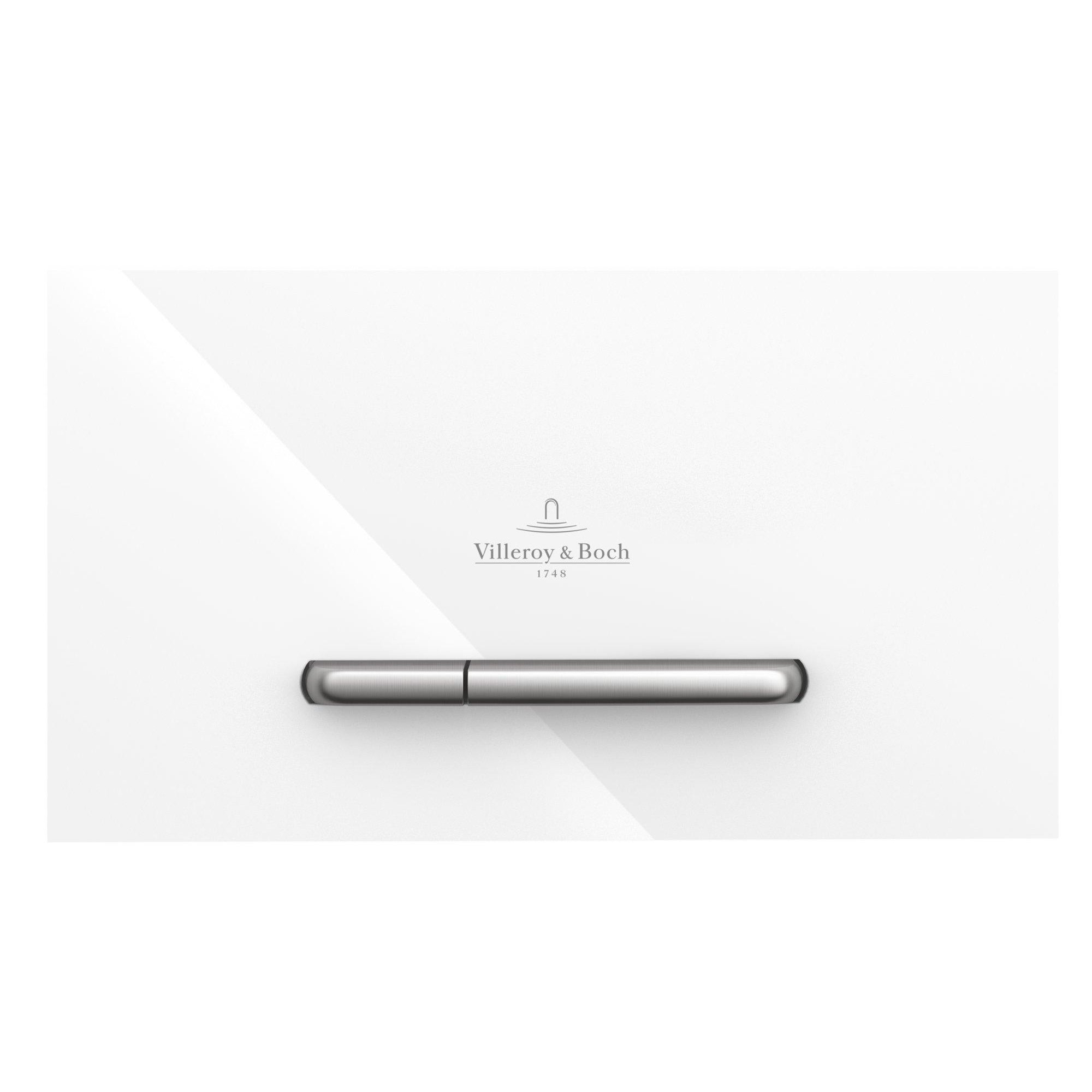 Villeroy & Boch Viconnect bedieningsplaat M300 DF frontbediend 25.3x14.5cm - glas wit/RVS - 922160re - Afbeelding 6