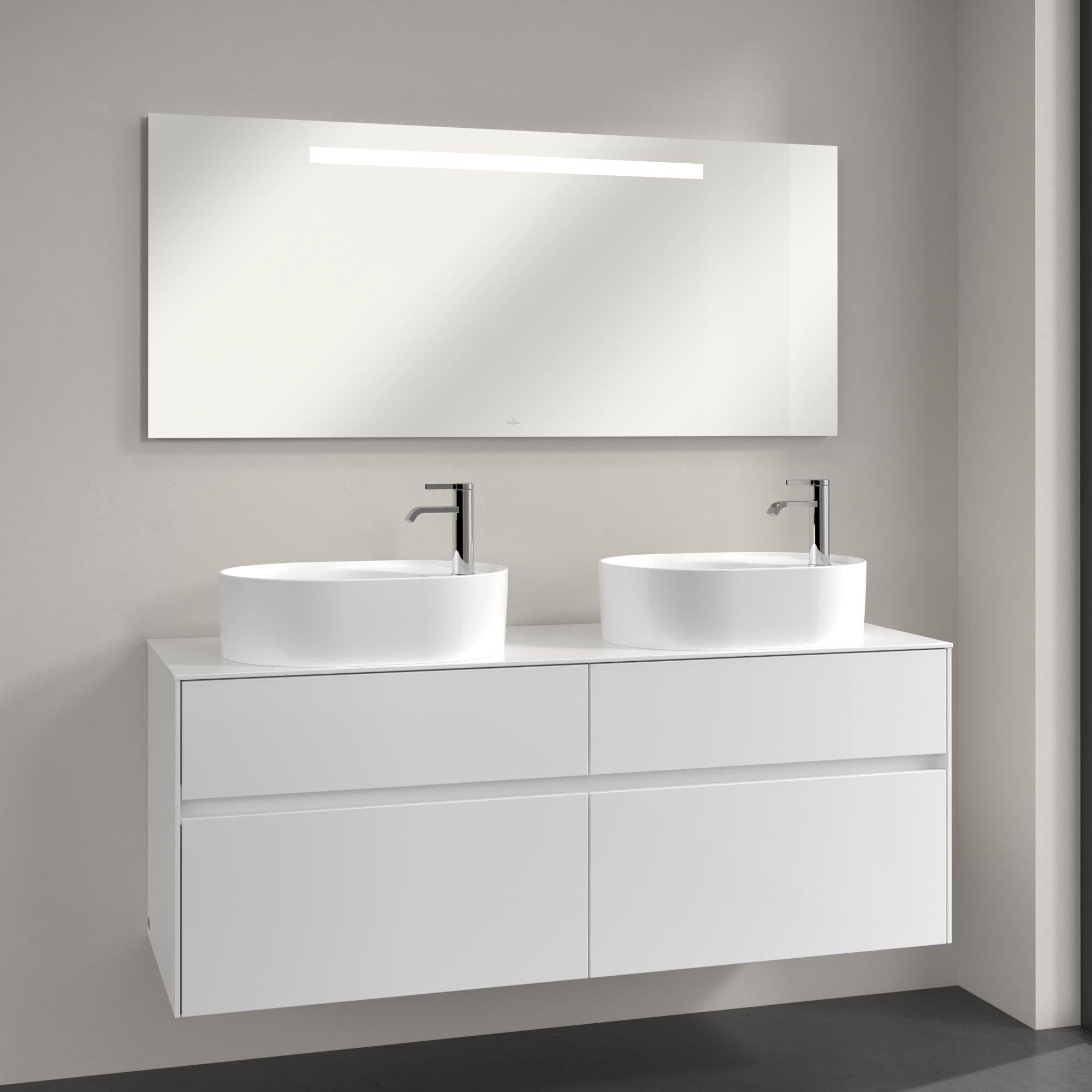 Villeroy & Boch More To See One spiegel m. geïntegreerde led verlichting 140x60cm - incl. bevestiging - a430a100 - Afbeelding 5