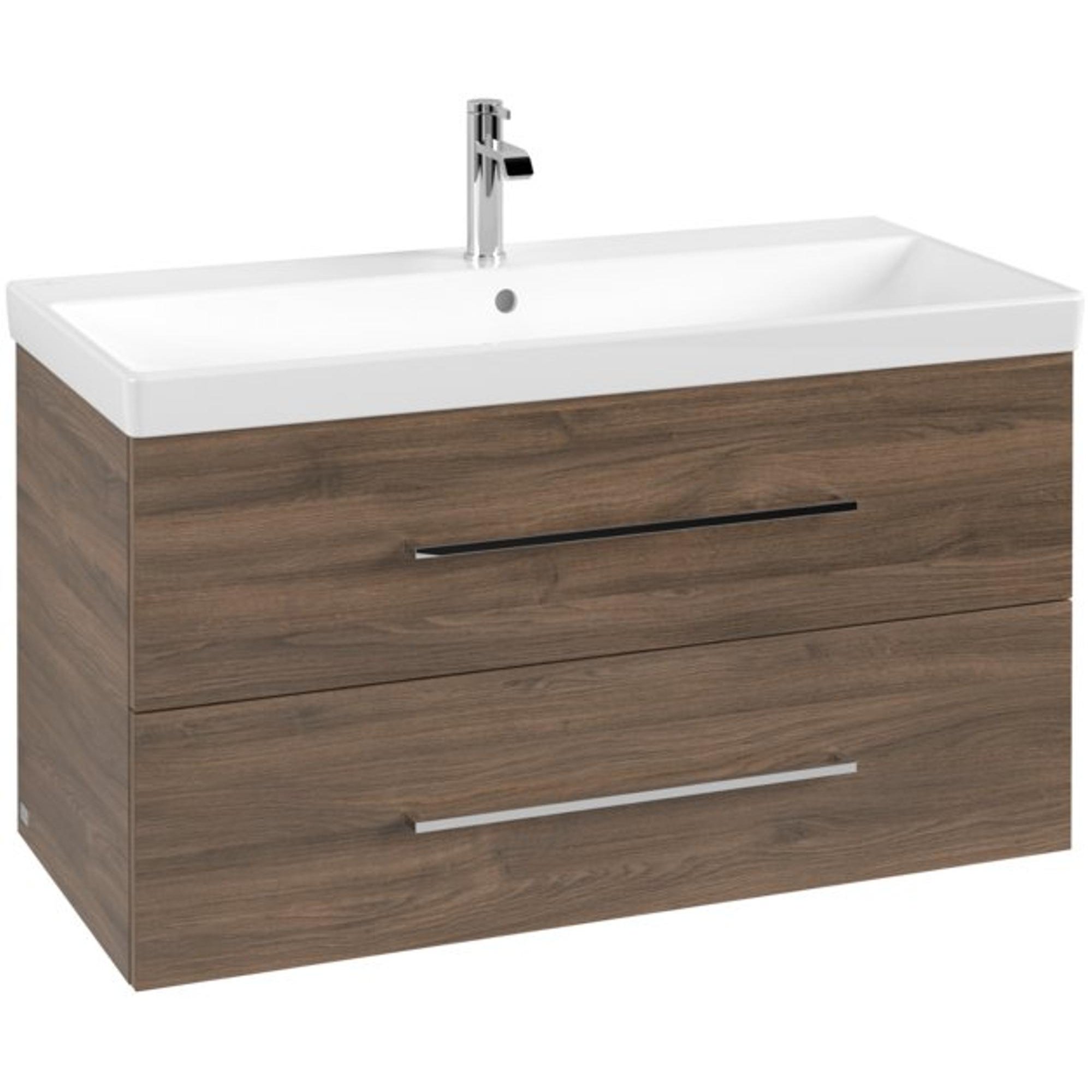 Villeroy & Boch Avento Wastafelonderkast - 2 uittrekladen - 976 x 514 x 484 mm - Arizona Oak - a89200vh - Afbeelding 3
