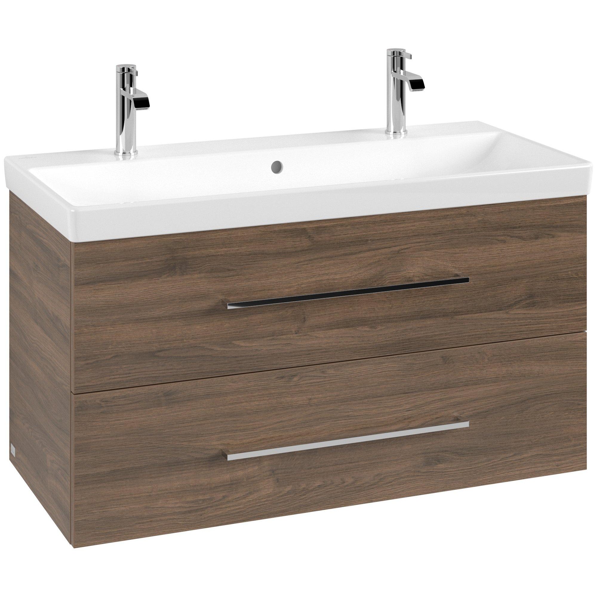 Villeroy & Boch Avento Wastafelonderkast - 2 uittrekladen - 976 x 514 x 484 mm - Arizona Oak - a89200vh - Afbeelding 6