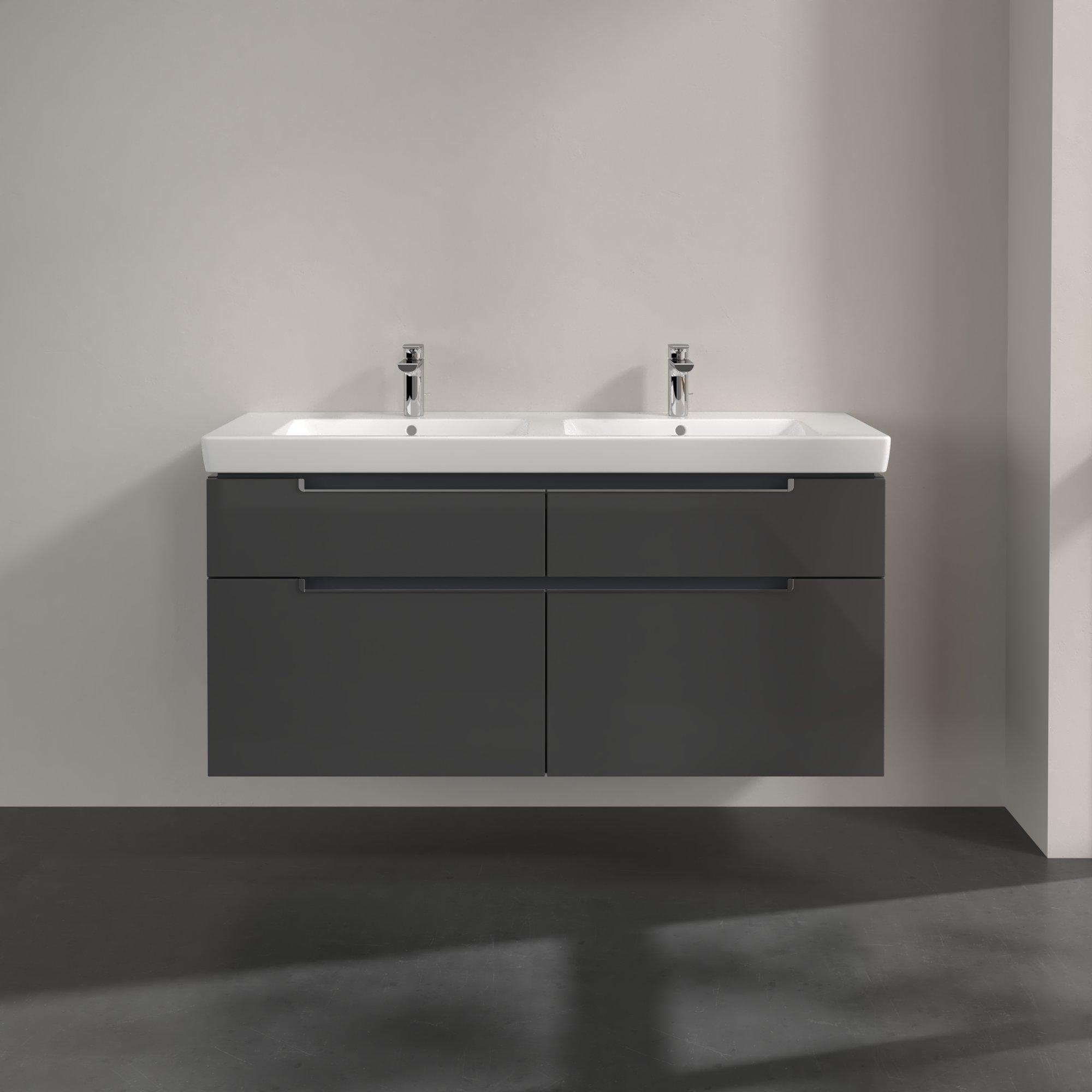 Villeroy & Boch Subway 2.0 wastafelonderkast - 128.7x59x44.9cm - Glossy grey - A91710FP - Afbeelding 4