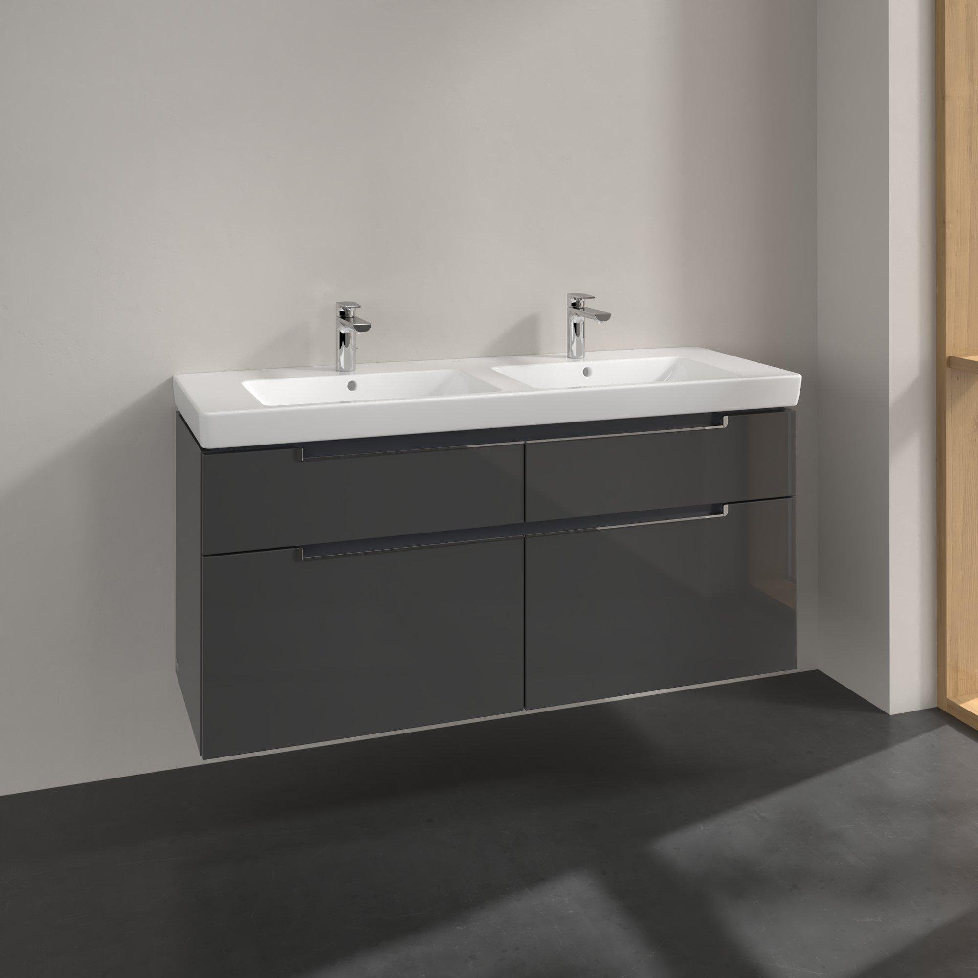 Villeroy & Boch Subway 2.0 wastafelonderkast - 128.7x59x44.9cm - Glossy grey - A91710FP - Afbeelding 5