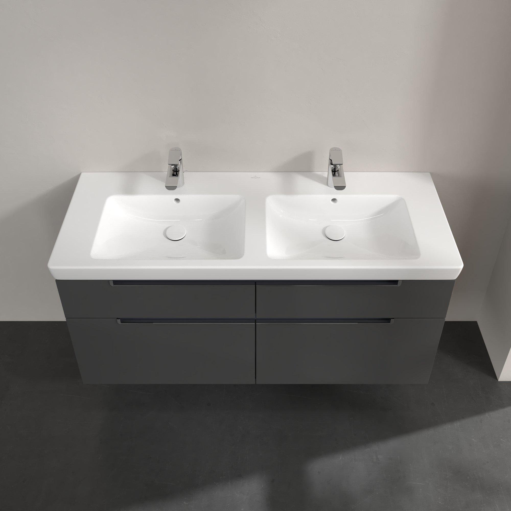 Villeroy & Boch Subway 2.0 wastafelonderkast - 128.7x59x44.9cm - Glossy grey - A91710FP - Afbeelding 8