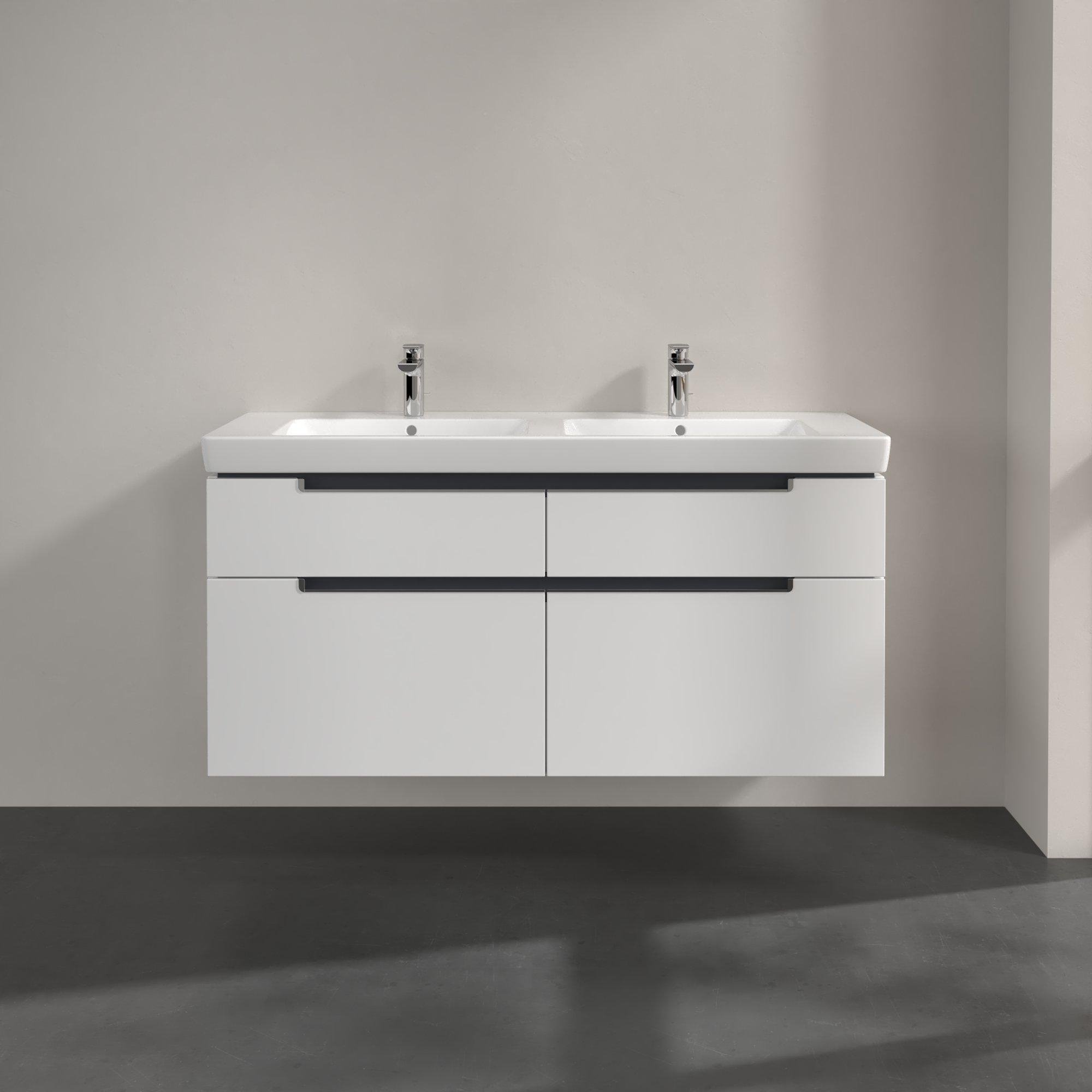 Villeroy & Boch Subway 2.0 wastafelonderkast - 128.7x59cm - 4 lades Wit mat - a91710ms - Afbeelding 4