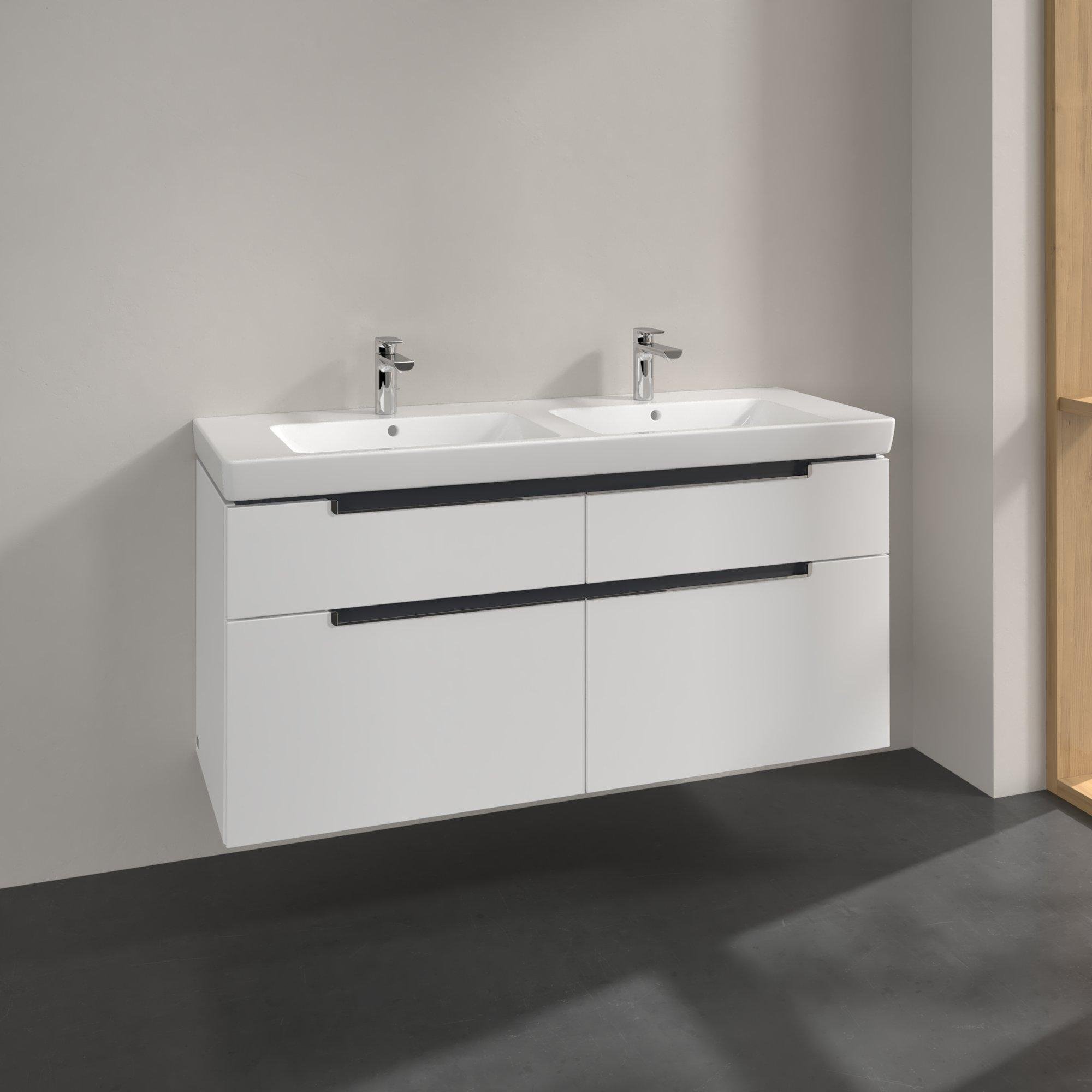 Villeroy & Boch Subway 2.0 wastafelonderkast - 128.7x59cm - 4 lades Wit mat - a91710ms - Afbeelding 5