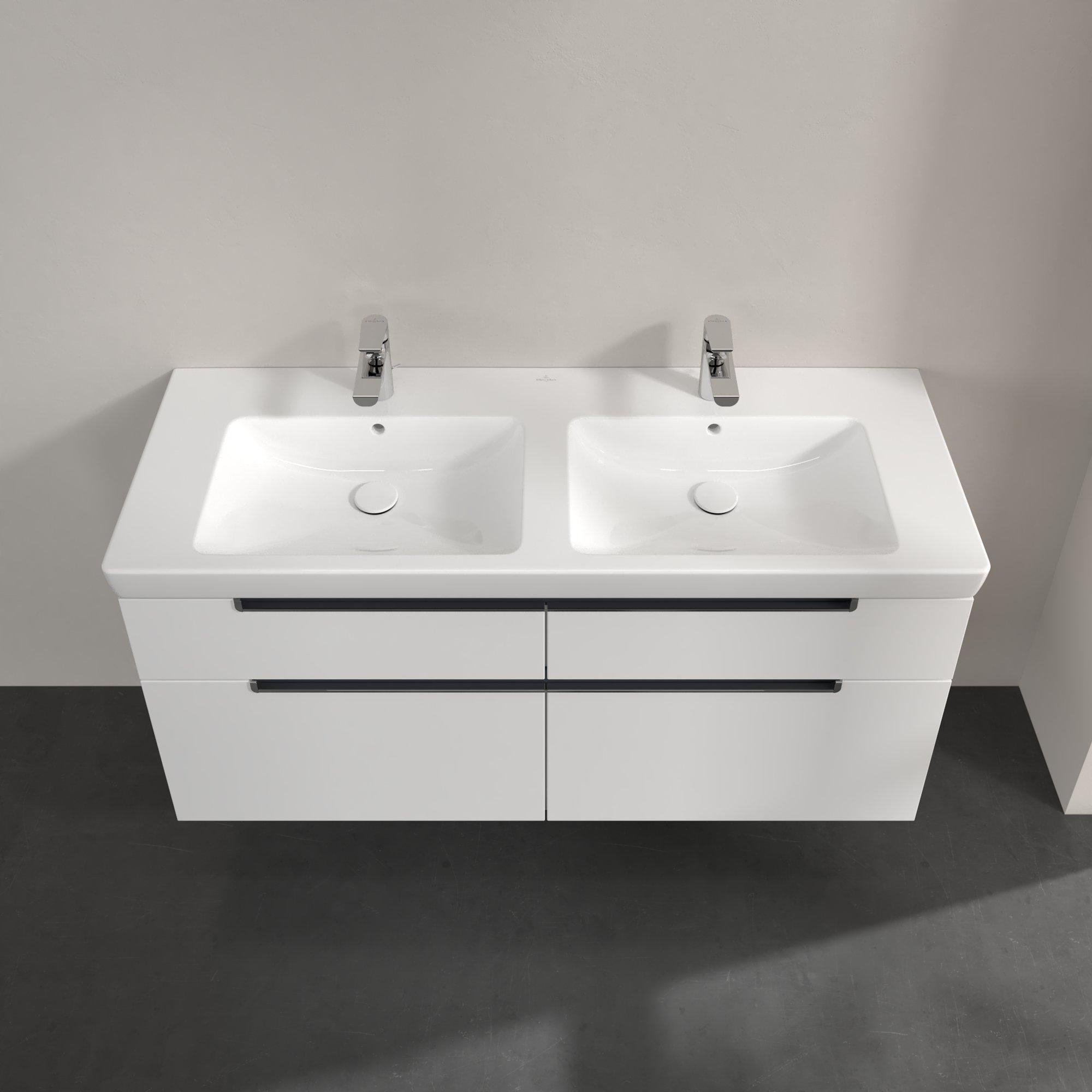 Villeroy & Boch Subway 2.0 wastafelonderkast - 128.7x59cm - 4 lades Wit mat - a91710ms - Afbeelding 7